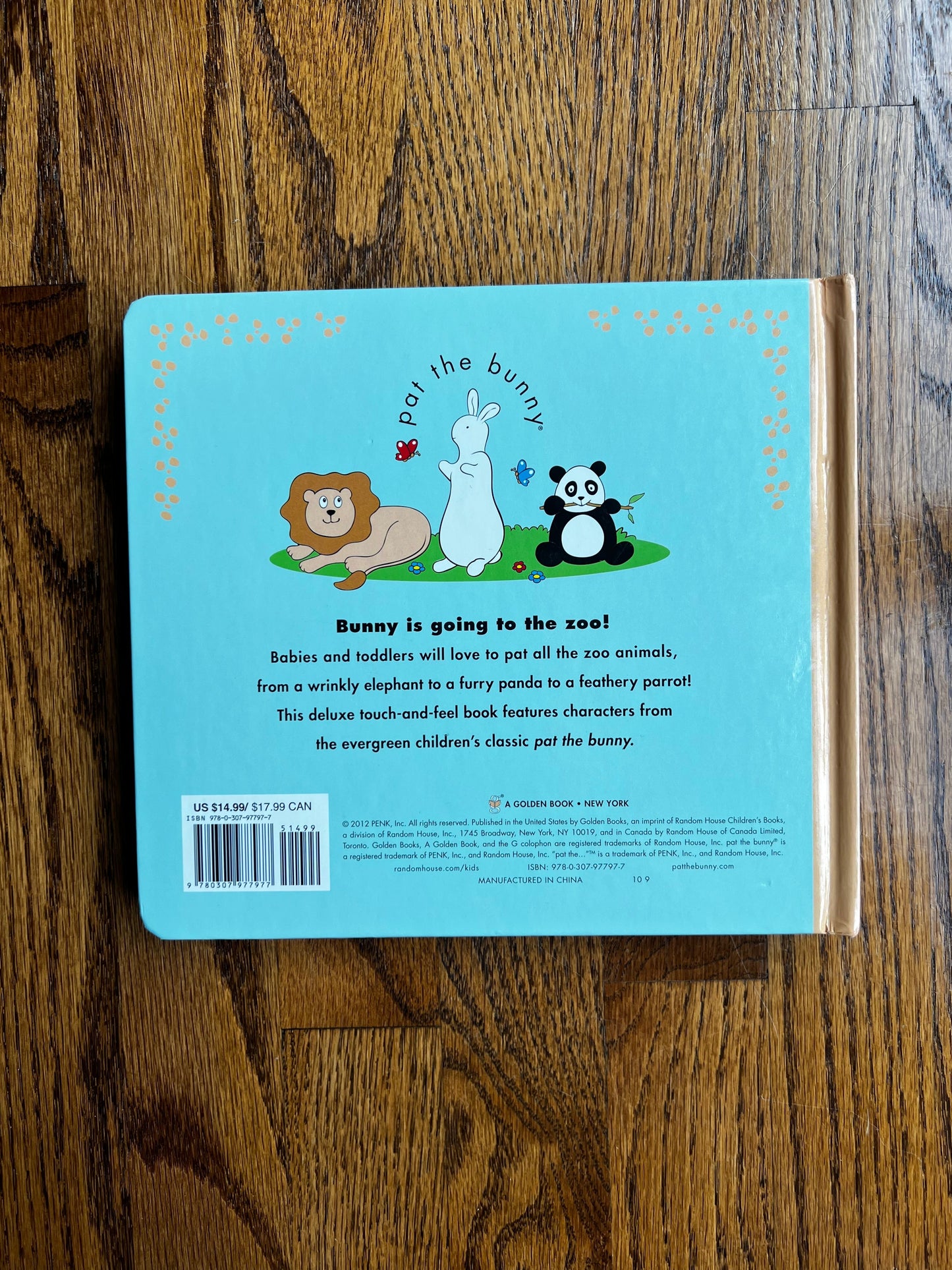 Seller #115 - “Pat the Zoo” Touch & Feel Book, VGUC