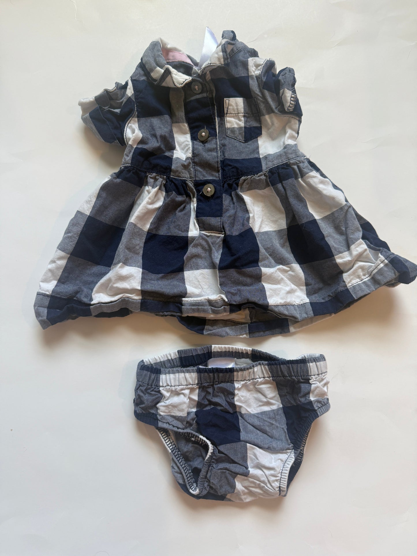 Carters plaid dress with diaper cover girls newborn