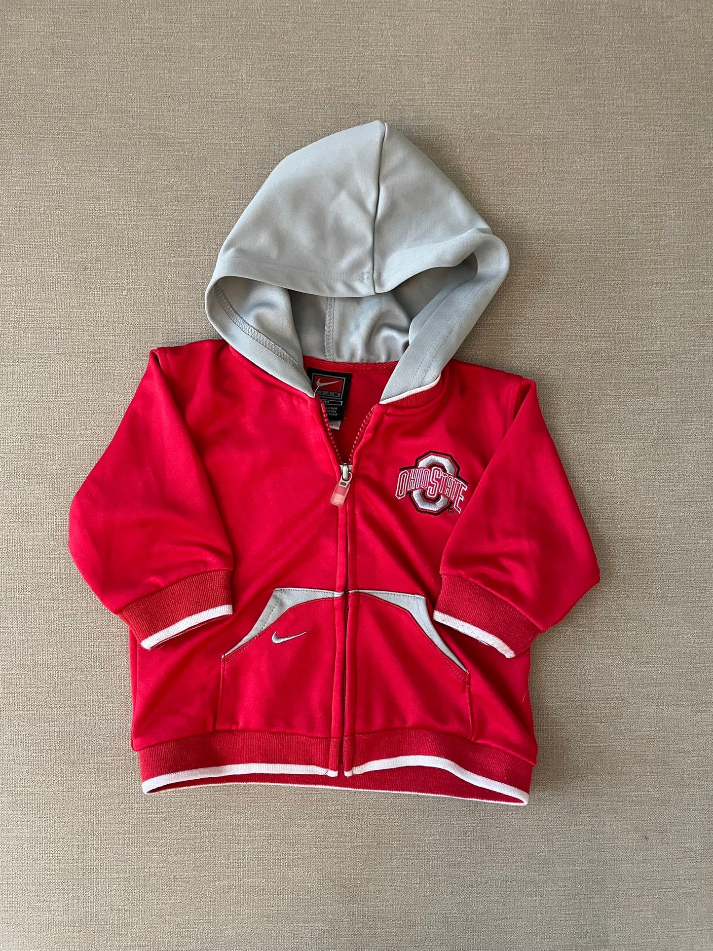 *REDUCED* Seller #12 Nike | Gender Neutral Ohio State Zip Up with Hood | Size 6-9 months
