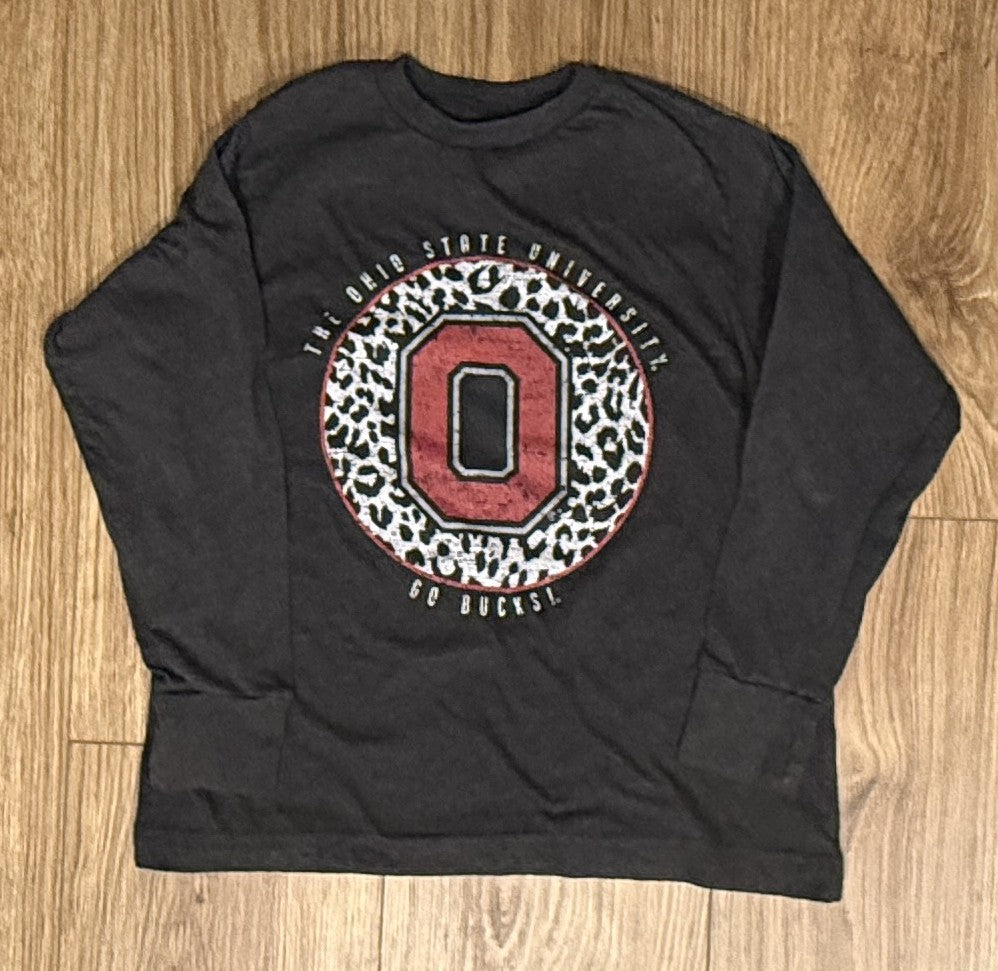 Seller #100 Girls Size 5/6 Gameday Couture Ohio State Leopard Print Shirt