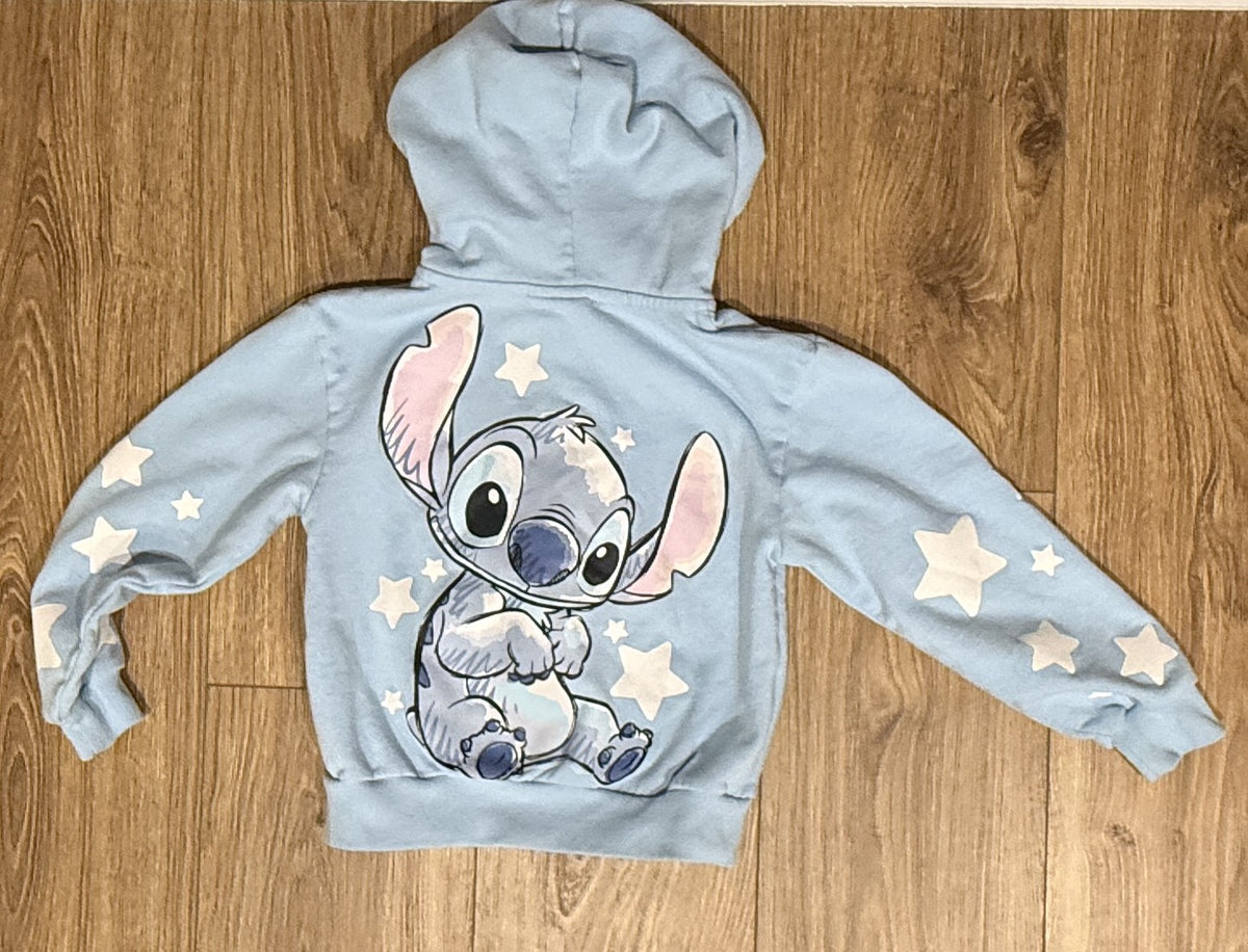 Seller #100 Girls Size 7 (runs small) Disney Lilo and Stitch Zip Up Sweatshirt Blue