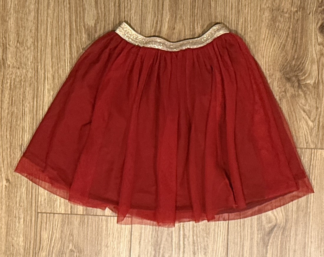 Seller #100 Girls Size S 5/6 Gymboree Red and Gold Skirt