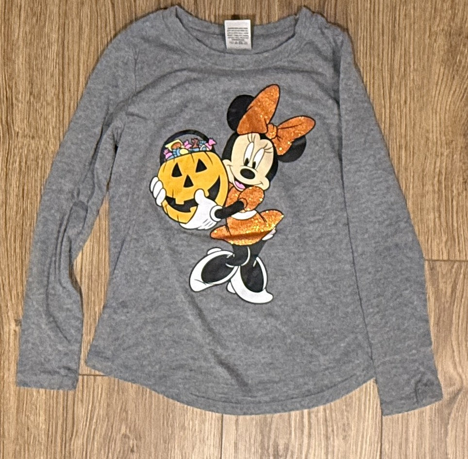 Seller #100 Girls Size 7/8 Minnie Halloween Long Sleeve Shirt