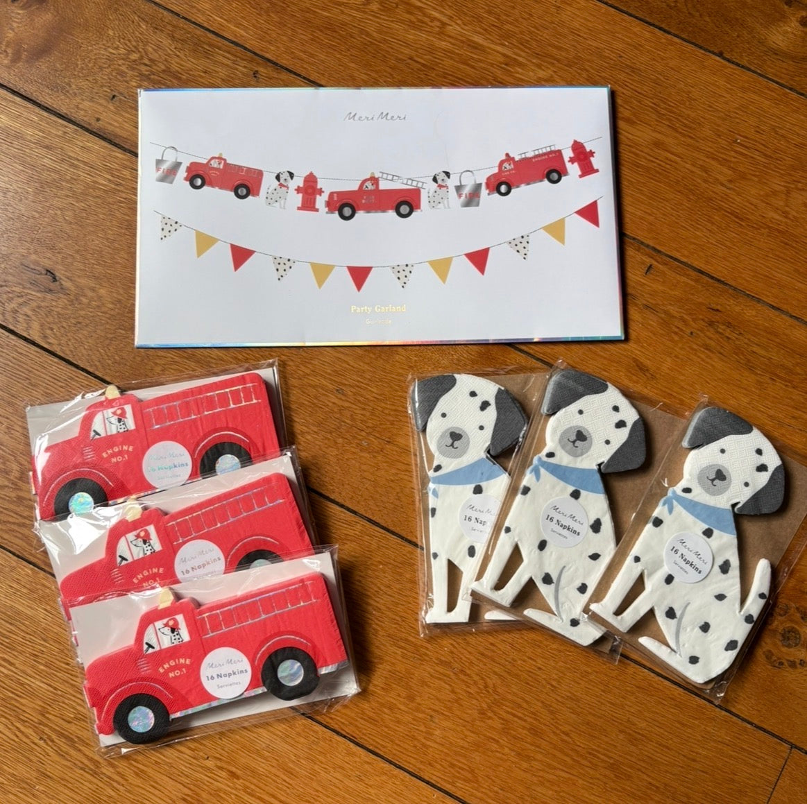 #22 Meri Meri party supplies firetruck dalmatian