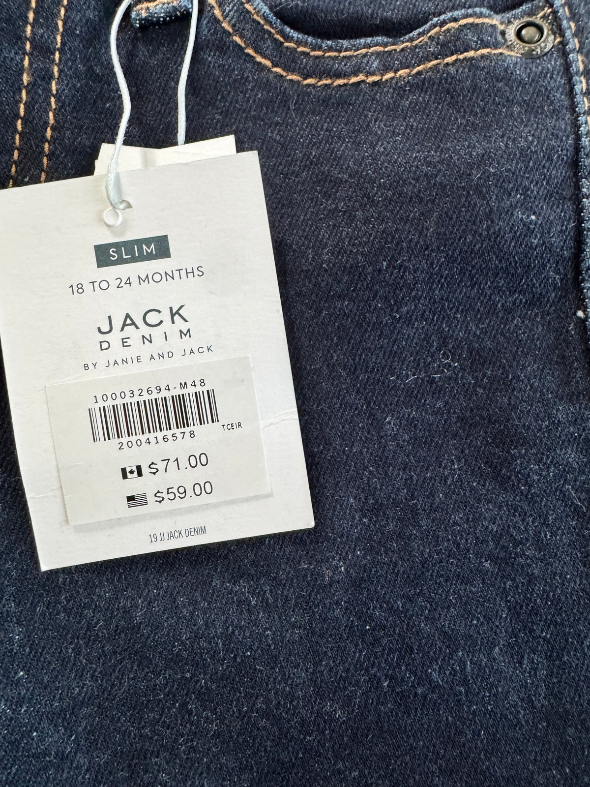 Seller #29 NWT Janie and Jack 18-24 Months Boys Slim Jeans