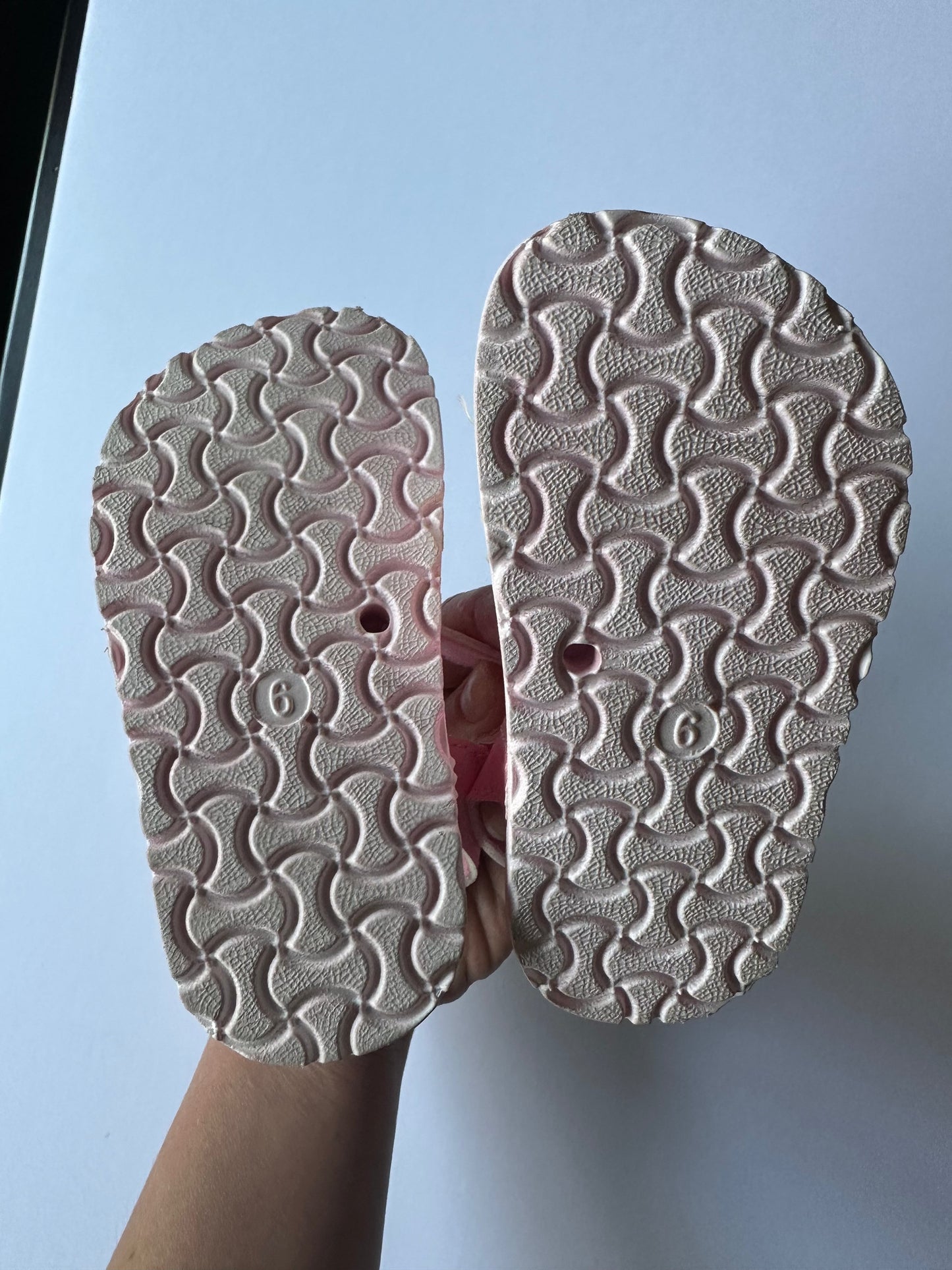 #146 First Steps Girls Pink Velcro Strap Sandles Girls 6
