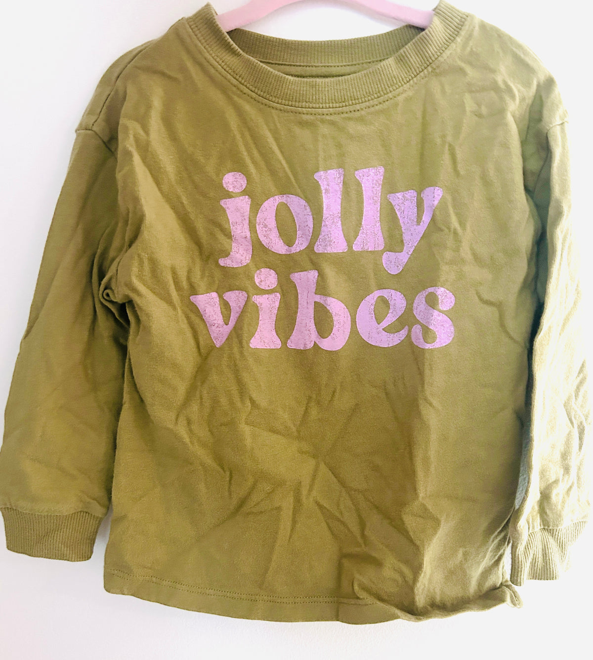 #15 Little Co. 24m Jolly Vibes Olive Green Shirt