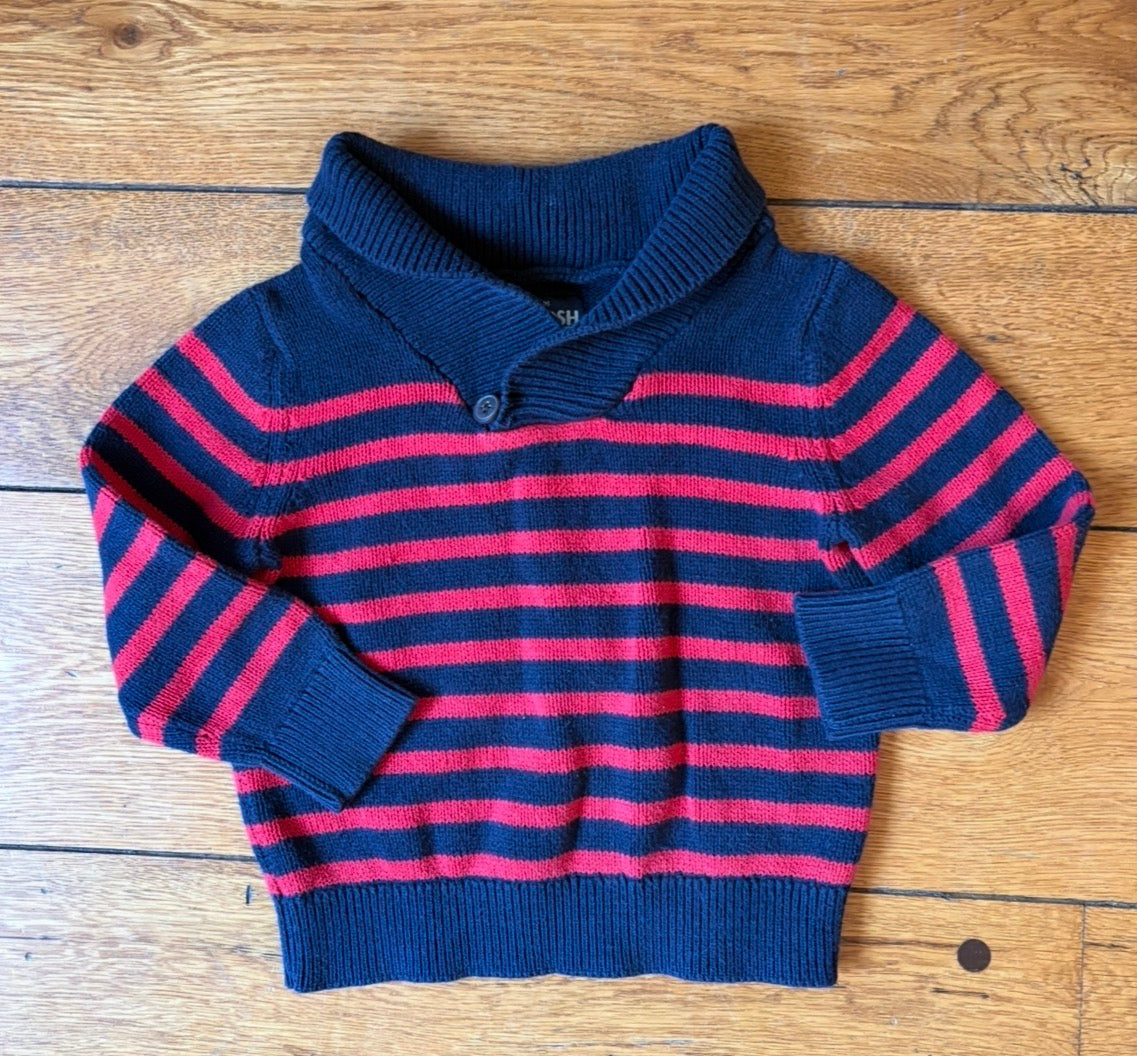 #22 OshKosh Bgosh striped boys sweater 3t
