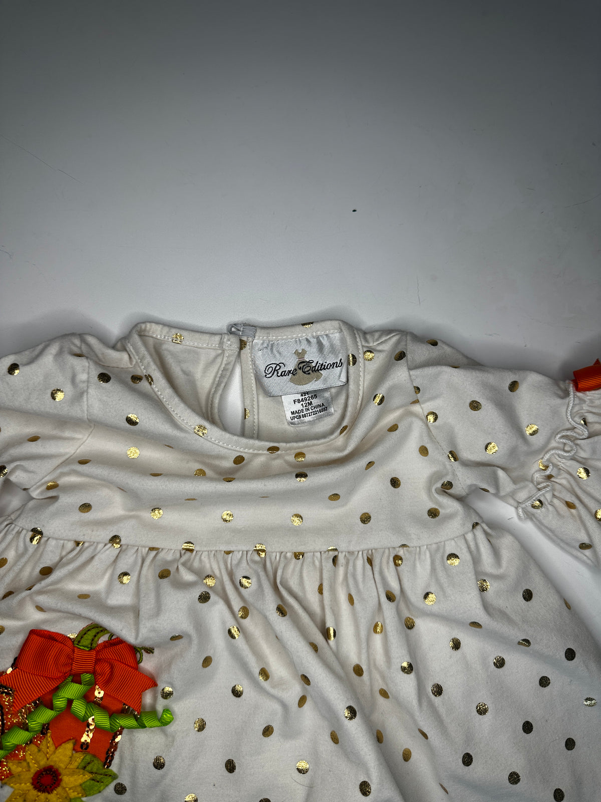 Seller #40 baby girl fall themed outfit size 12 month