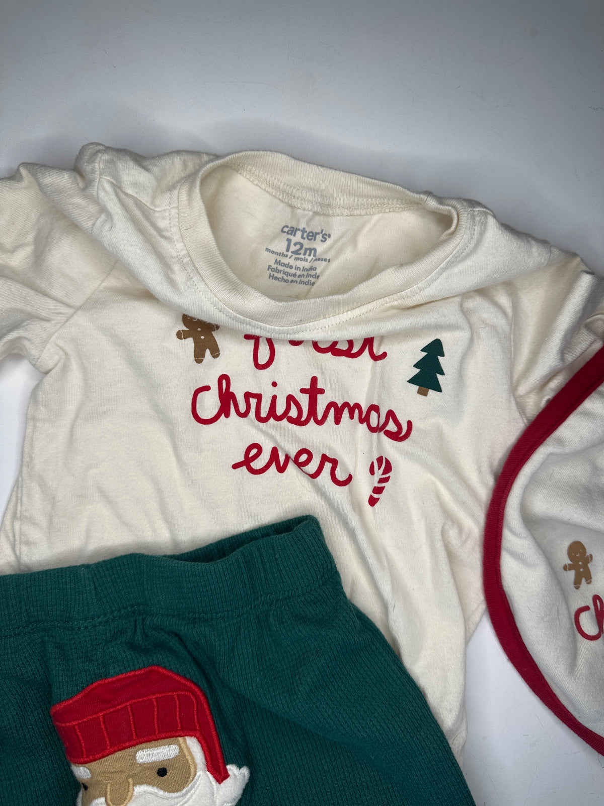 Seller #40 Carter's Baby's First Christmas outfit w/ bib