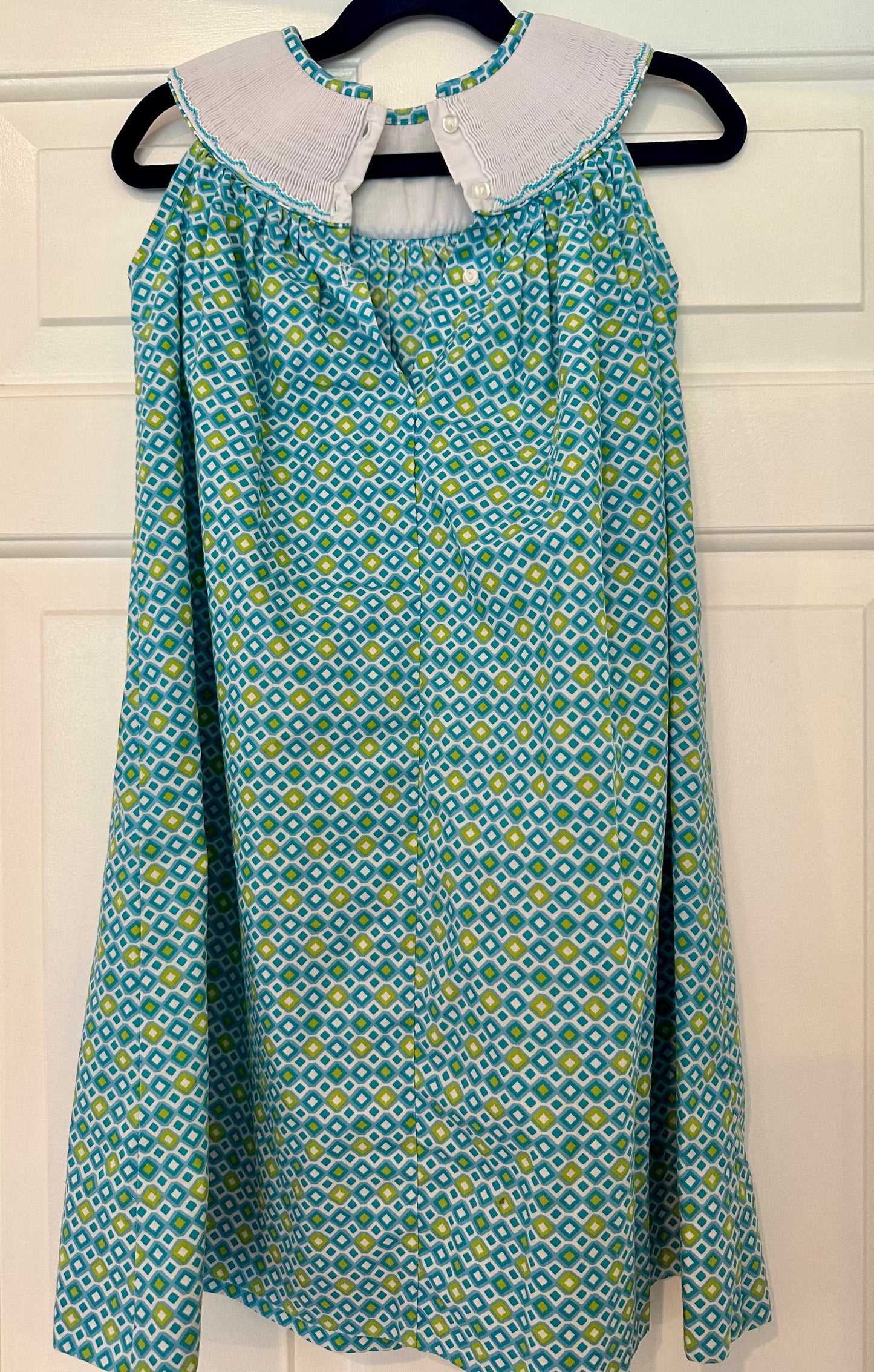 #146 Anavini Hand Smocked Octopus Dress Girls 4T