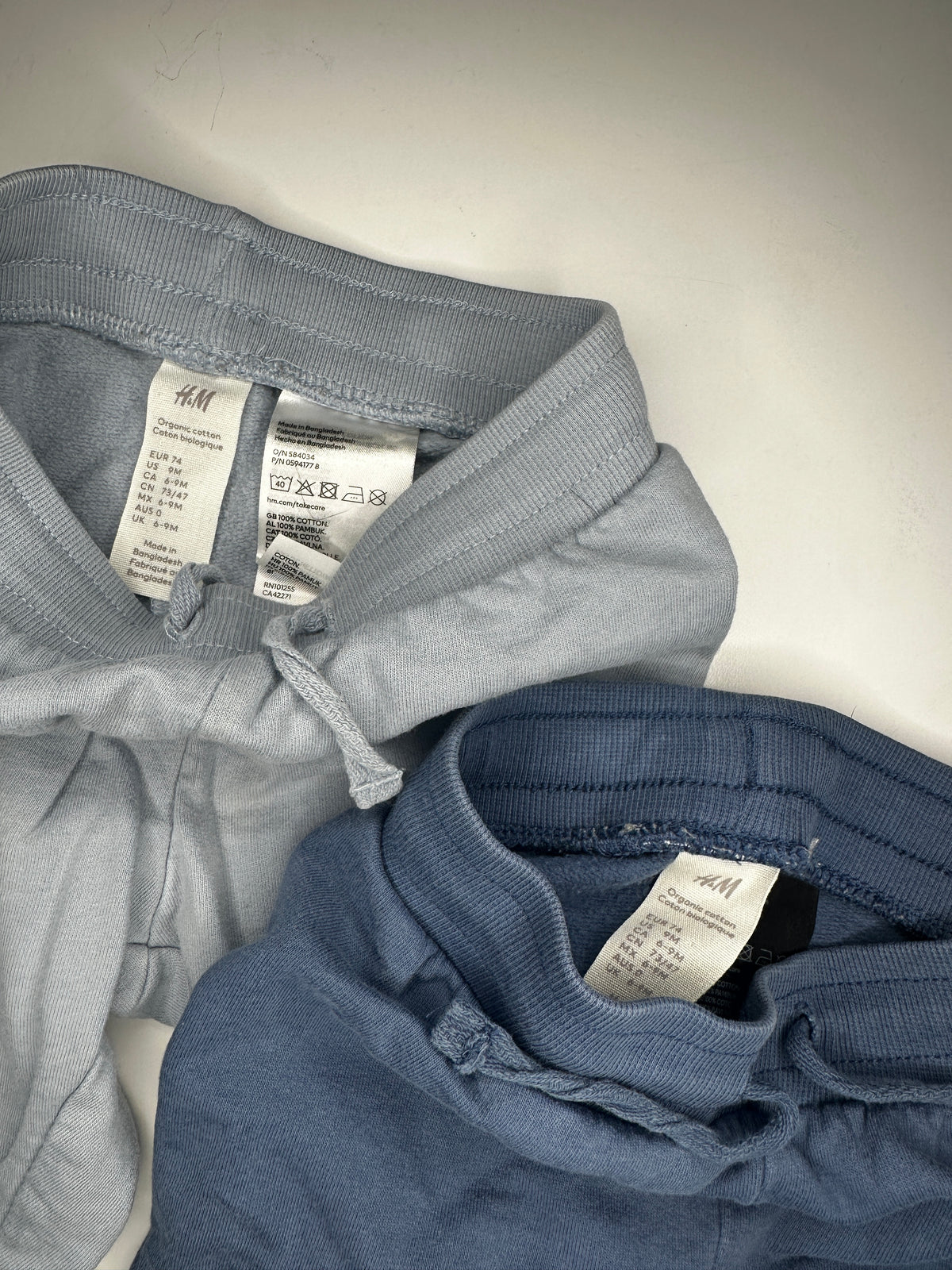 Seller #40 H&M organic cotton blue joggers size 9 month