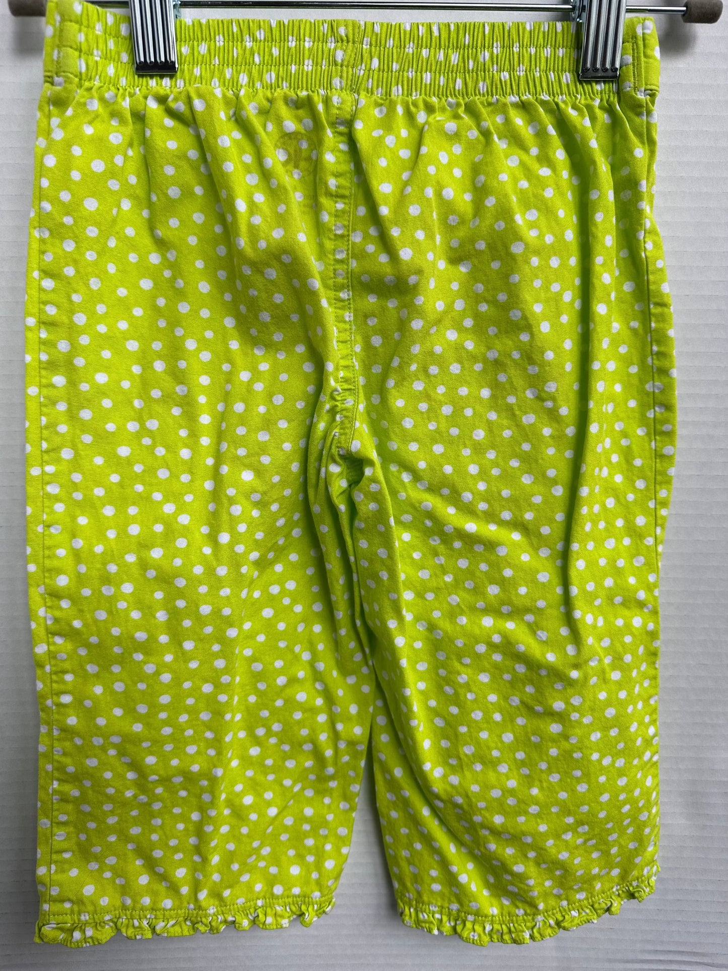 #146 J. Khaki Lime Green White Polka Dot Pants Girls 4T