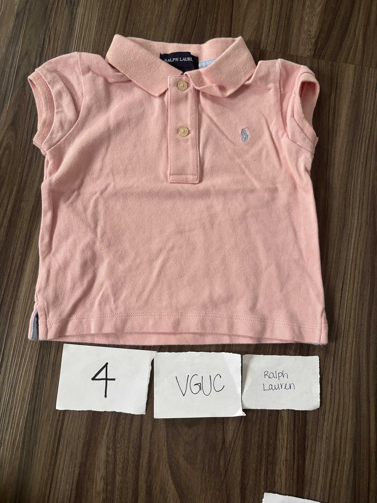 #77 - 4T - VGUC Ralph Lauren - Pink Polo
