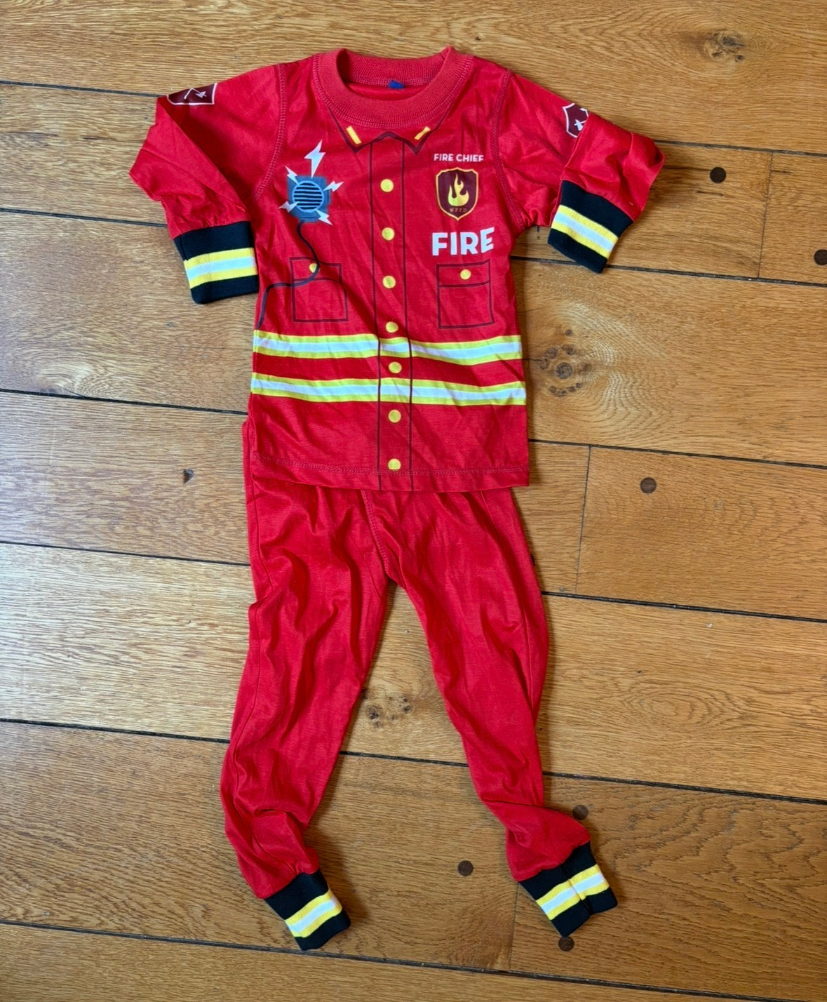 #22 Firefighter pajamas outfit size 3-4
