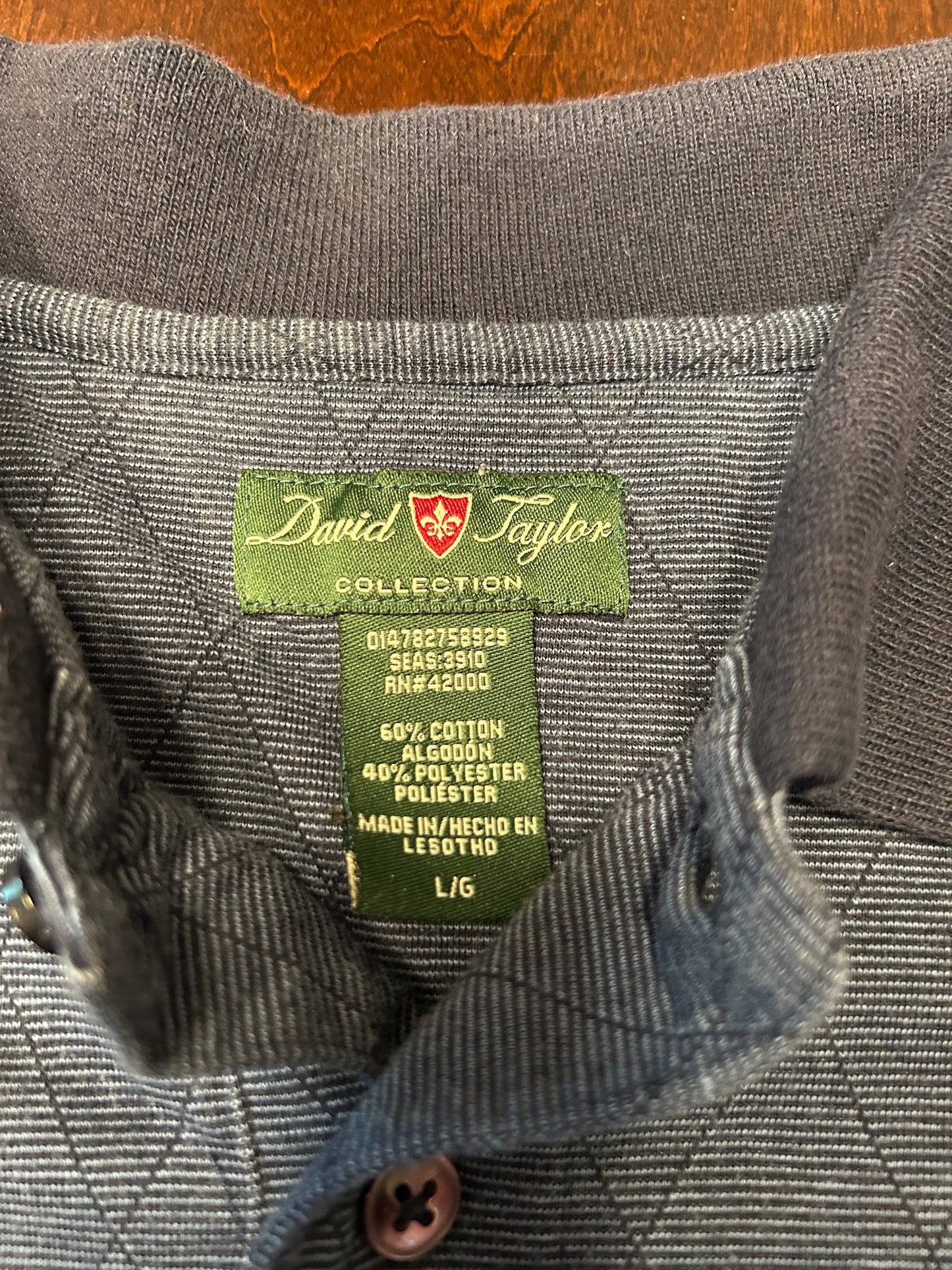 Reduced! Seller #18 David Taylor gray blue polo men’s size large