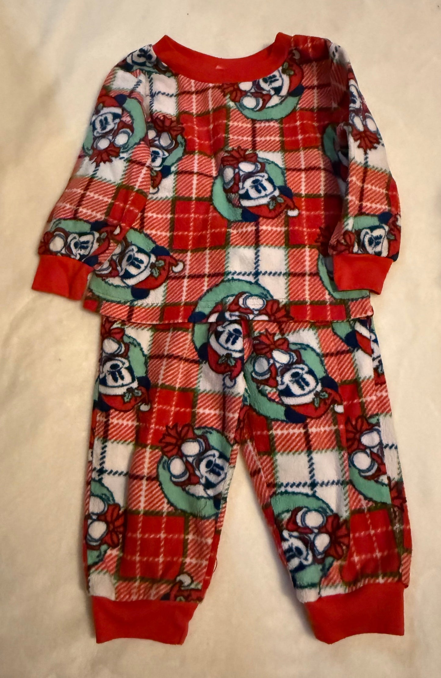 REDUCED Seller #66 Mickey Christmas 2T Fleece Pajamas