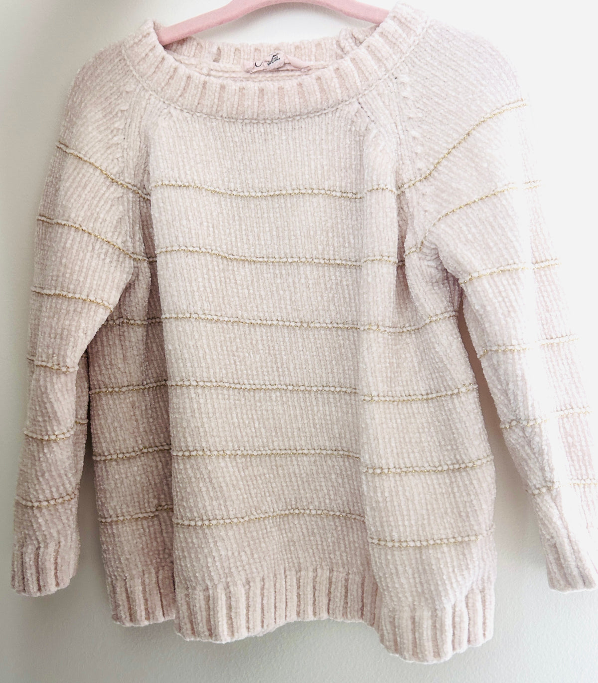 #15 Jessica Simpson 2t Chenille Cream/Gold Sweater (so soft!!)