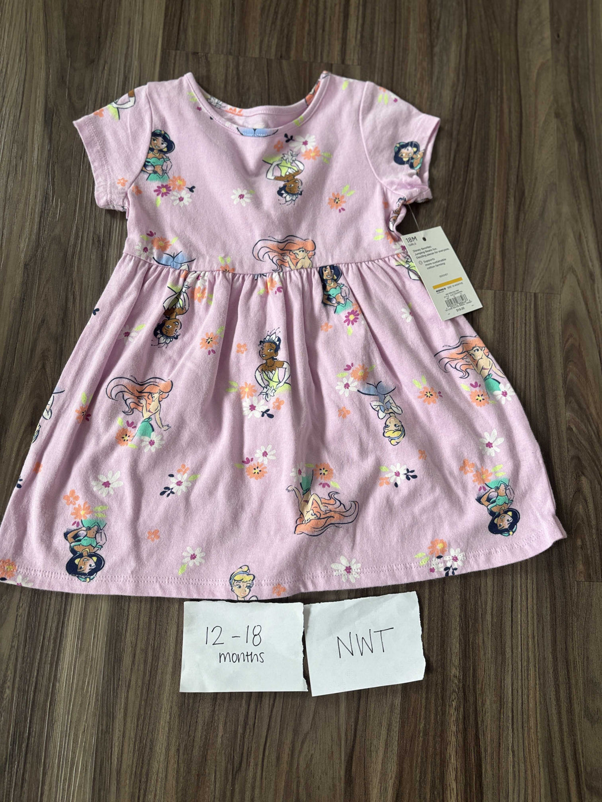#138 - 12-18 Mo (2) VGUC/NWT Dresses (cat & jack unicorn blue tutu + princess)