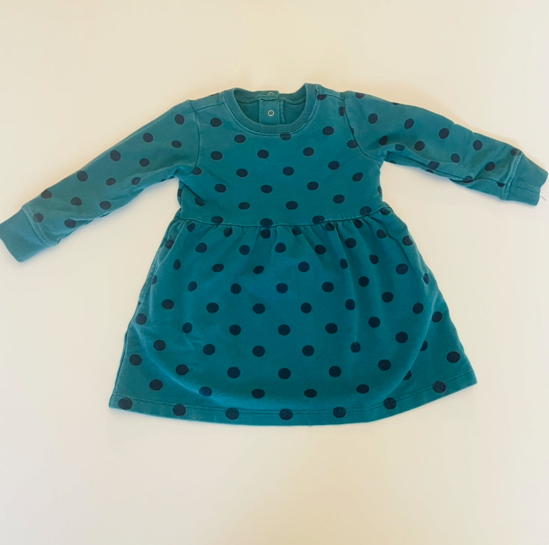 #75 - 12-18M Primary Polka Dot Dress