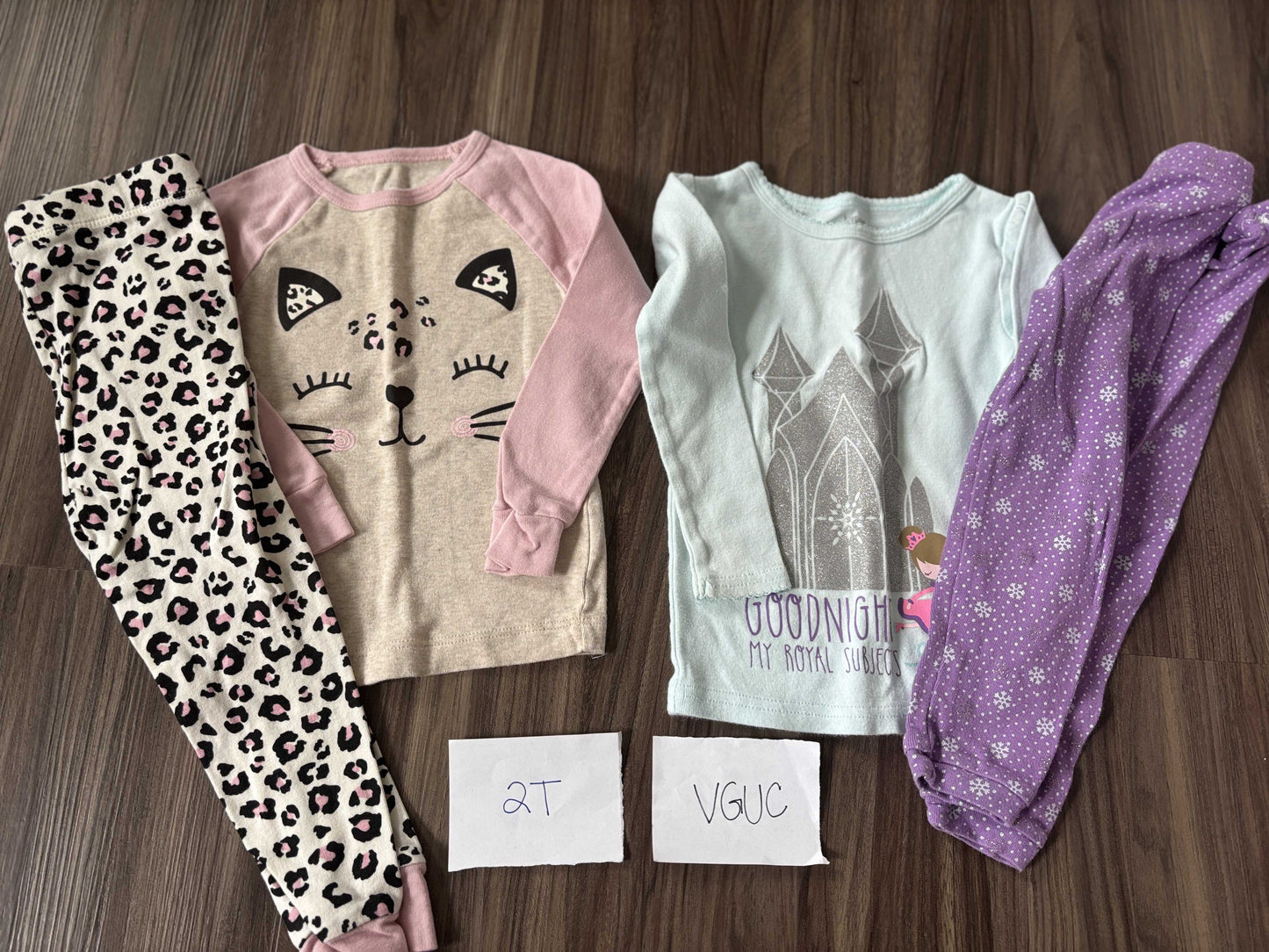 #138 - 2T (2) PJs (leopard + Princess)