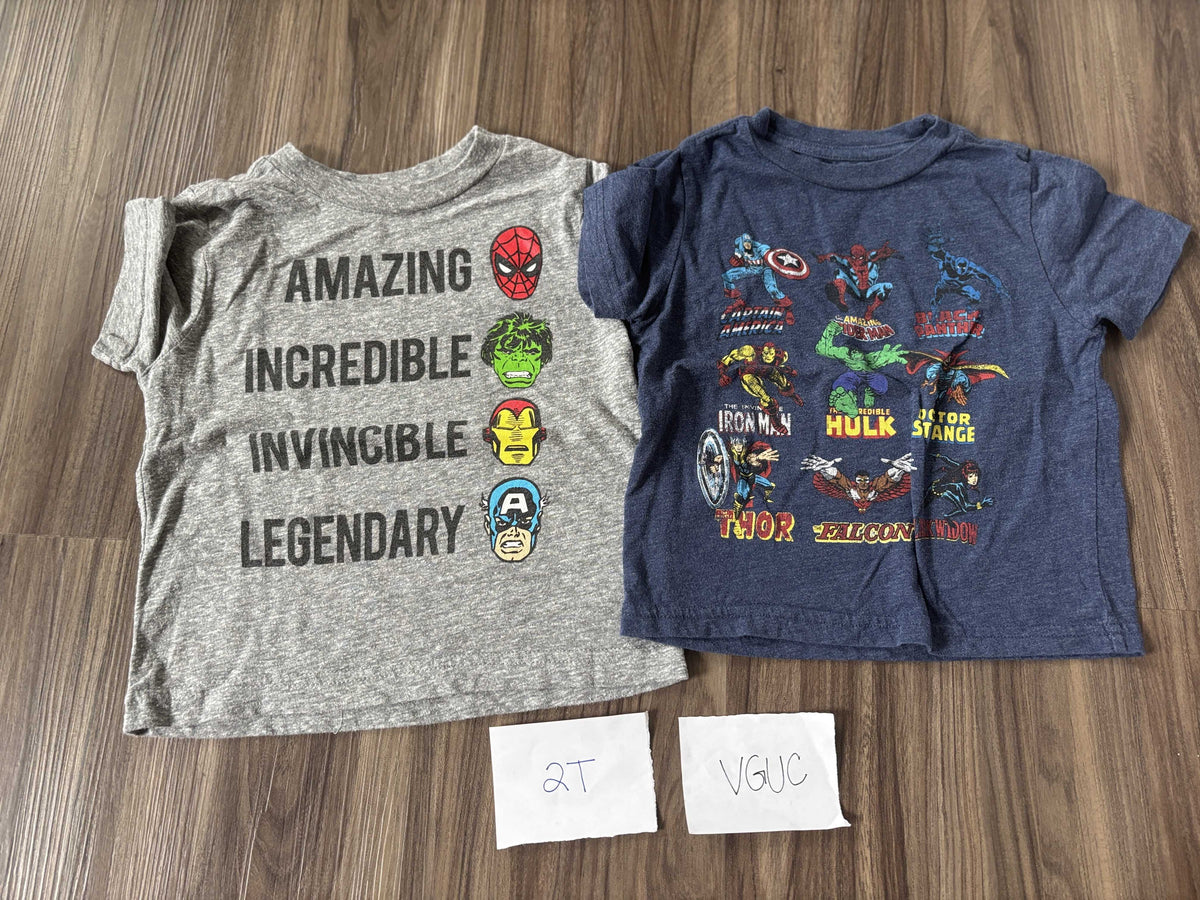 #138 - 2T VGUC Marvel Tshirts (2)