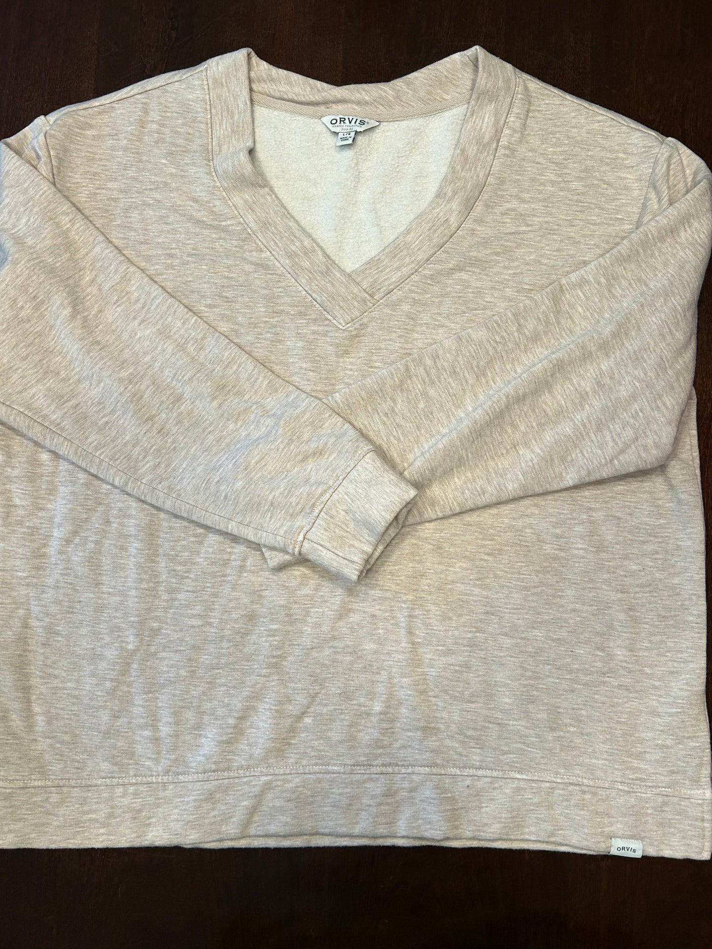 Reduced - Seller #18 Orvis beige pullover sweatshirt women’s large