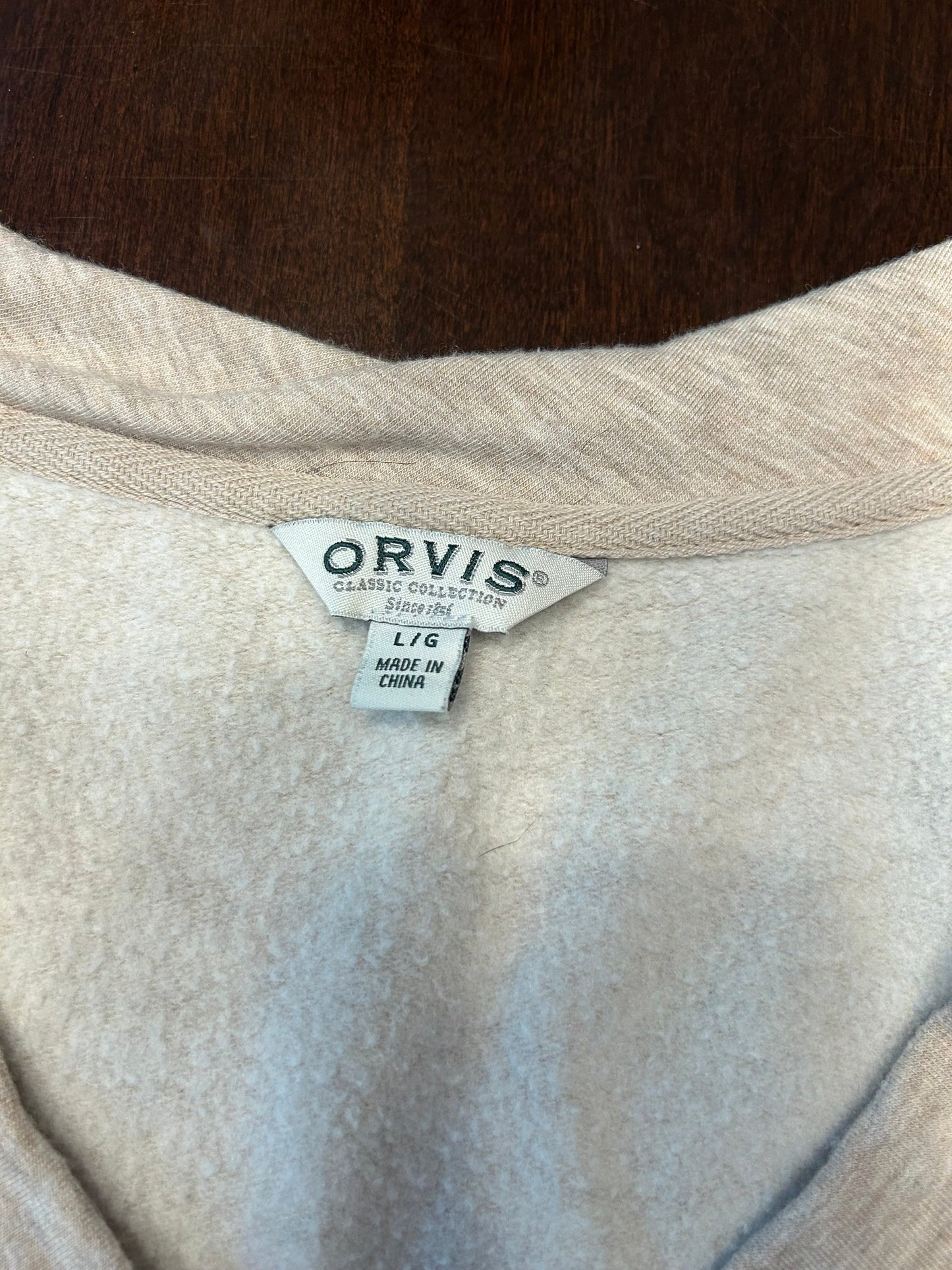 Reduced - Seller #18 Orvis beige pullover sweatshirt women’s large