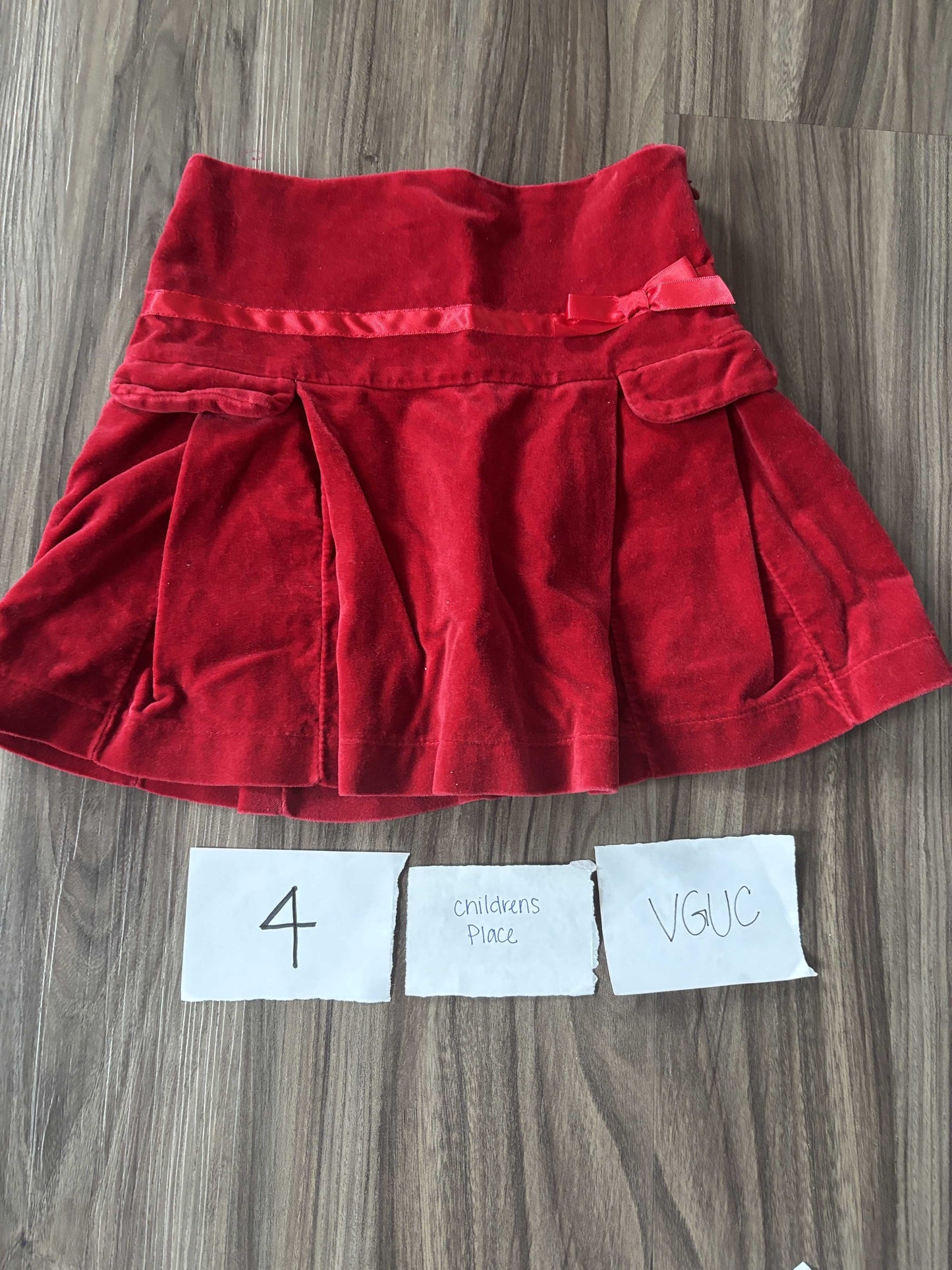 #77 - 4T - VGUC Children's Place - Red Skirt