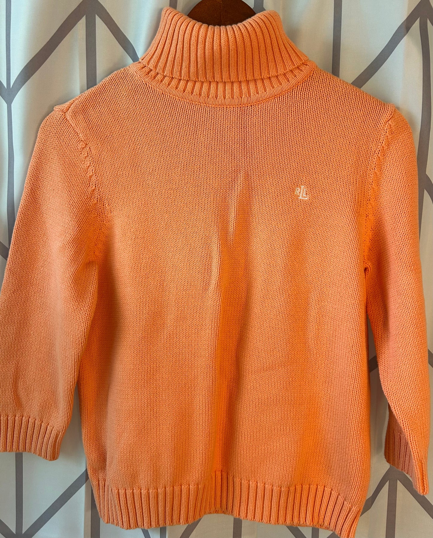 Reduced! Seller #18 Ralph Lauren orange sweater girls size L