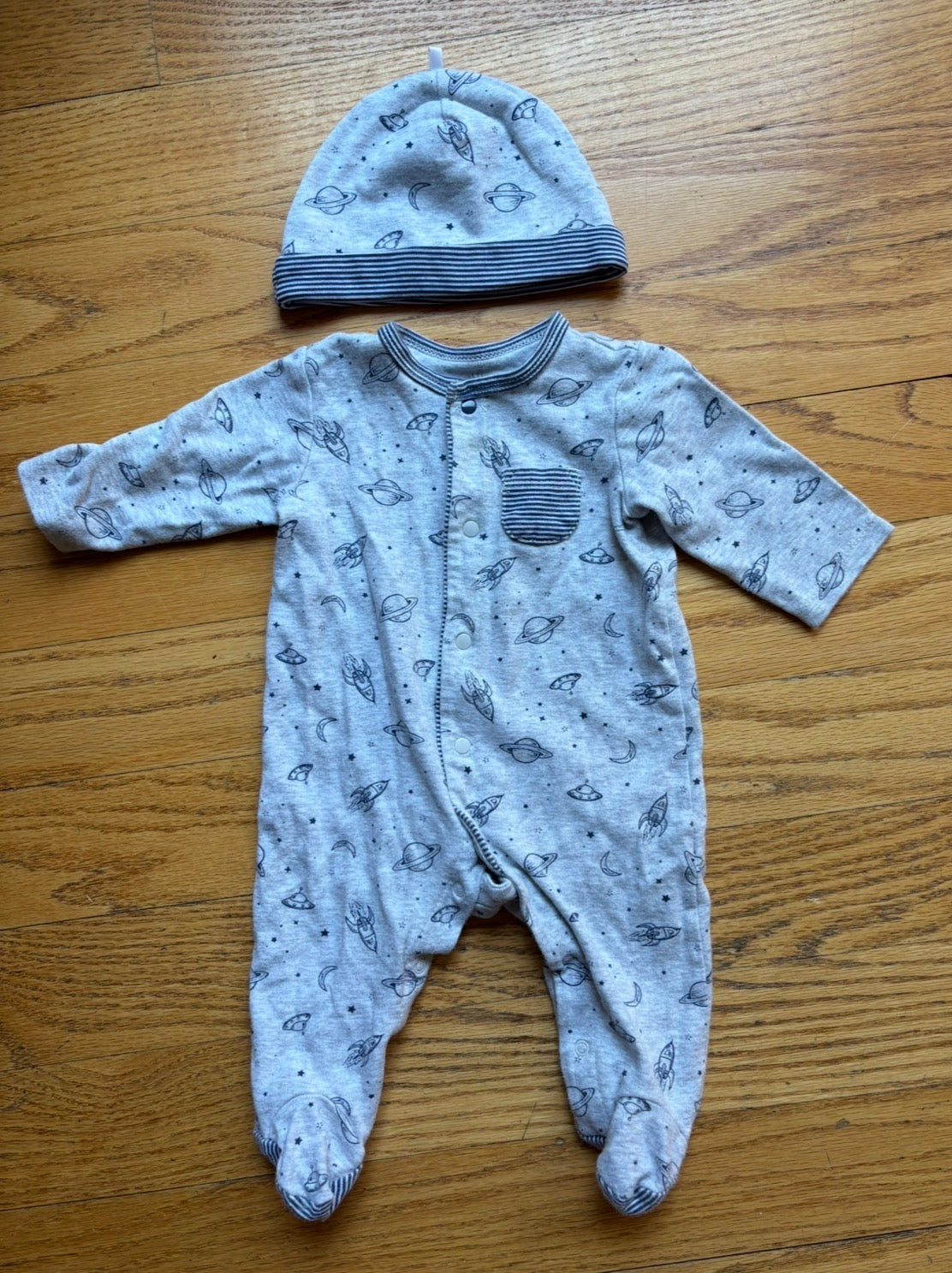 #22 Little Me Boys space outfit 3m