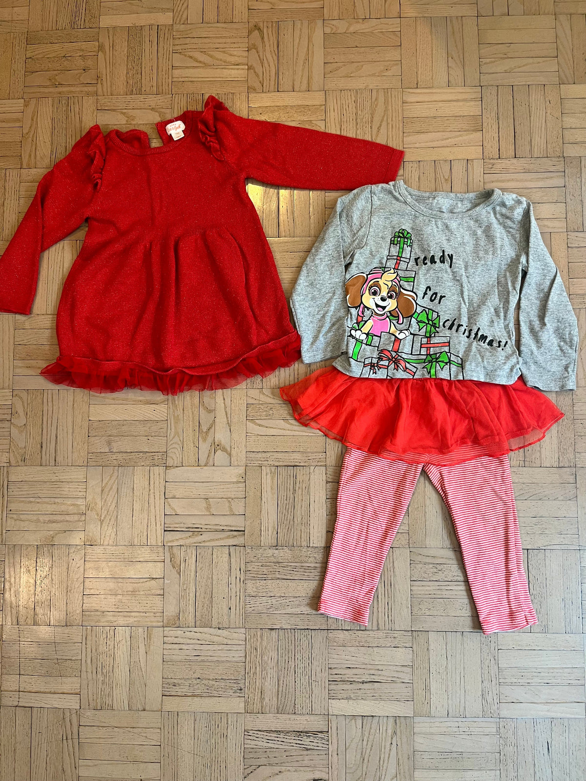 #195 Girls 18 month Christmas Bundle with Paw Patrol Shirt