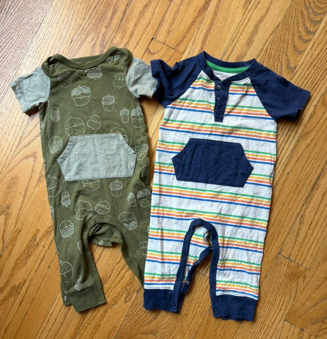 #22 Cat & Jack Fall boy rompers 6-9m