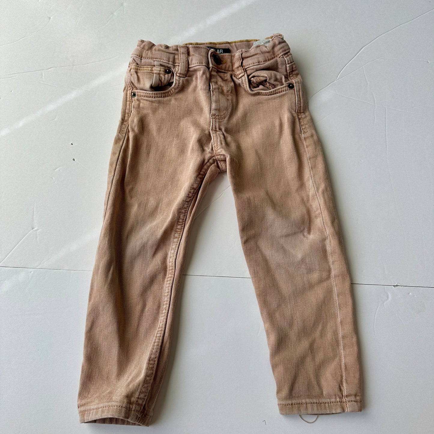 #162 Zara Tan Jeans 2/3