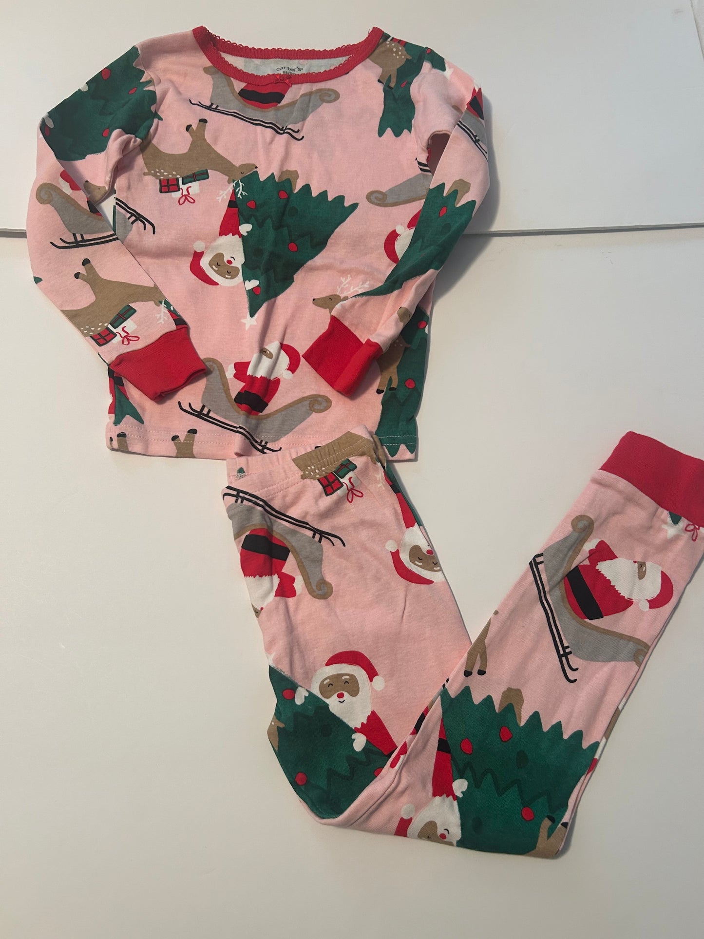 Seller #145 Carters 5T pink holiday pjs