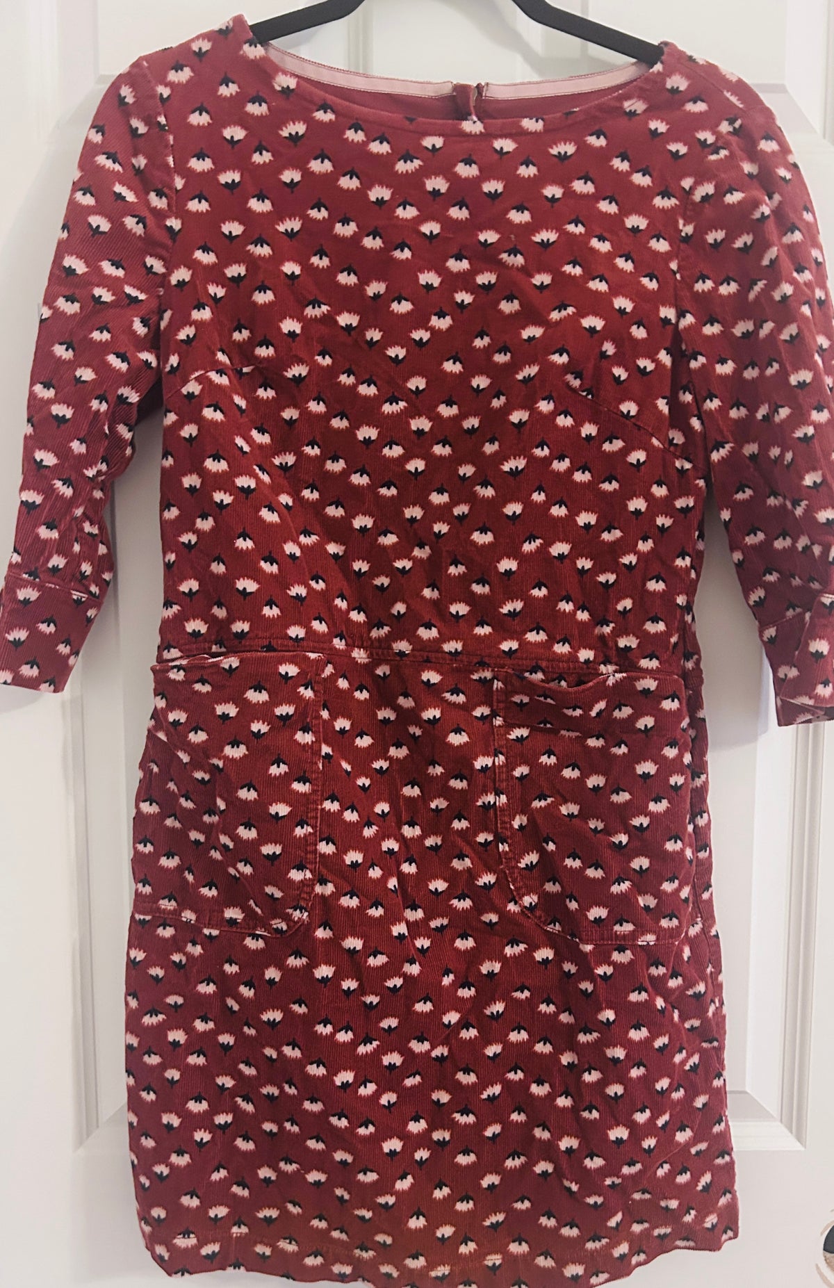 #15 Boden 4P Women’s Floral Corduroy Dress