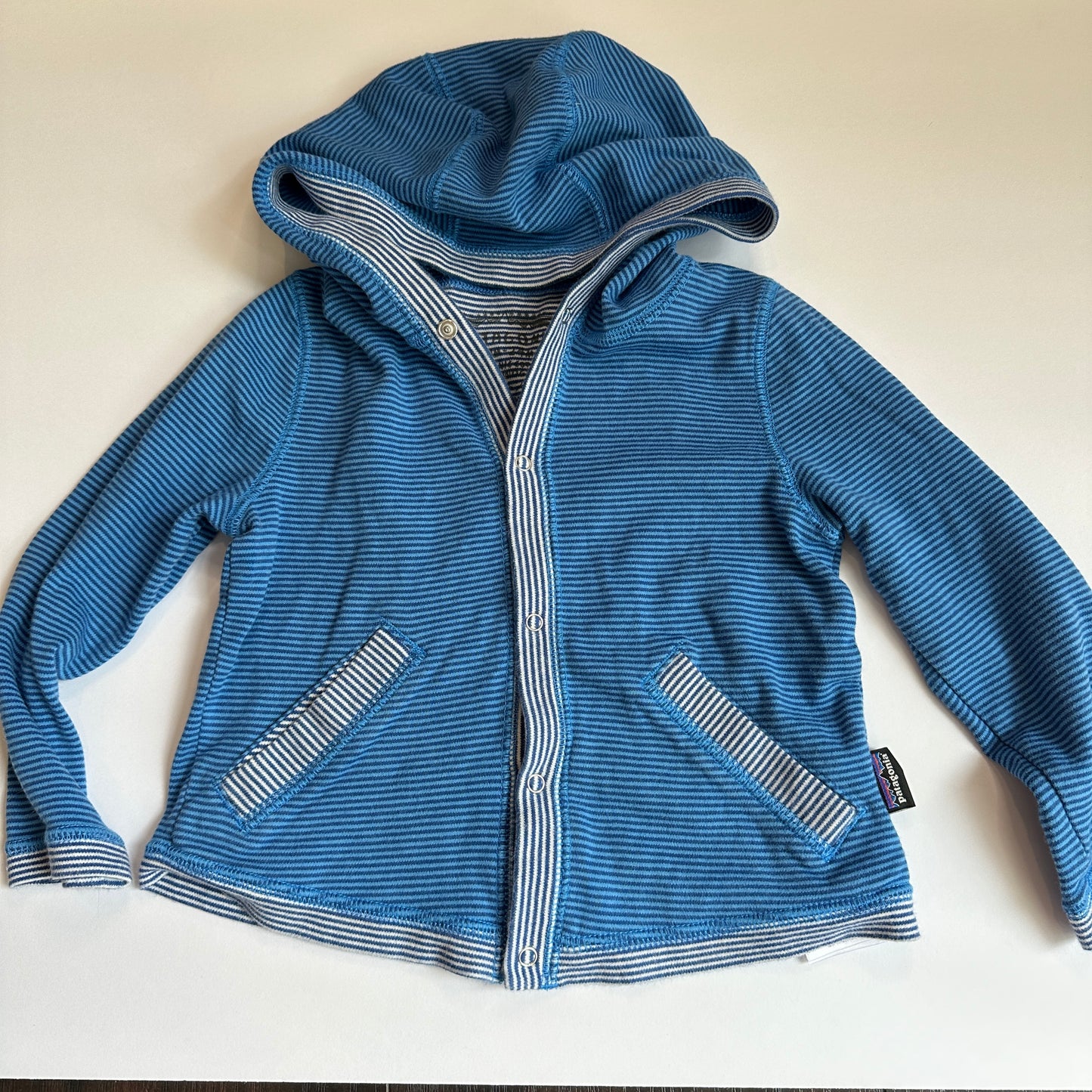 #162 Patagonia Blue Button Up Jacket 18-24M