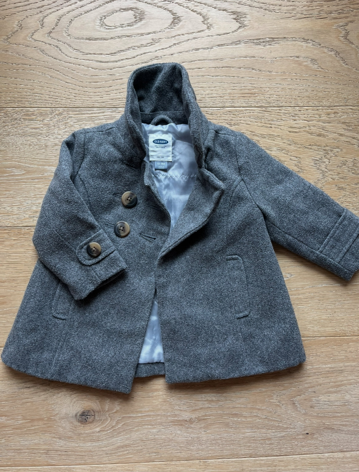 #110 Girls 12-18 Months Gray Old Navy Peacoat