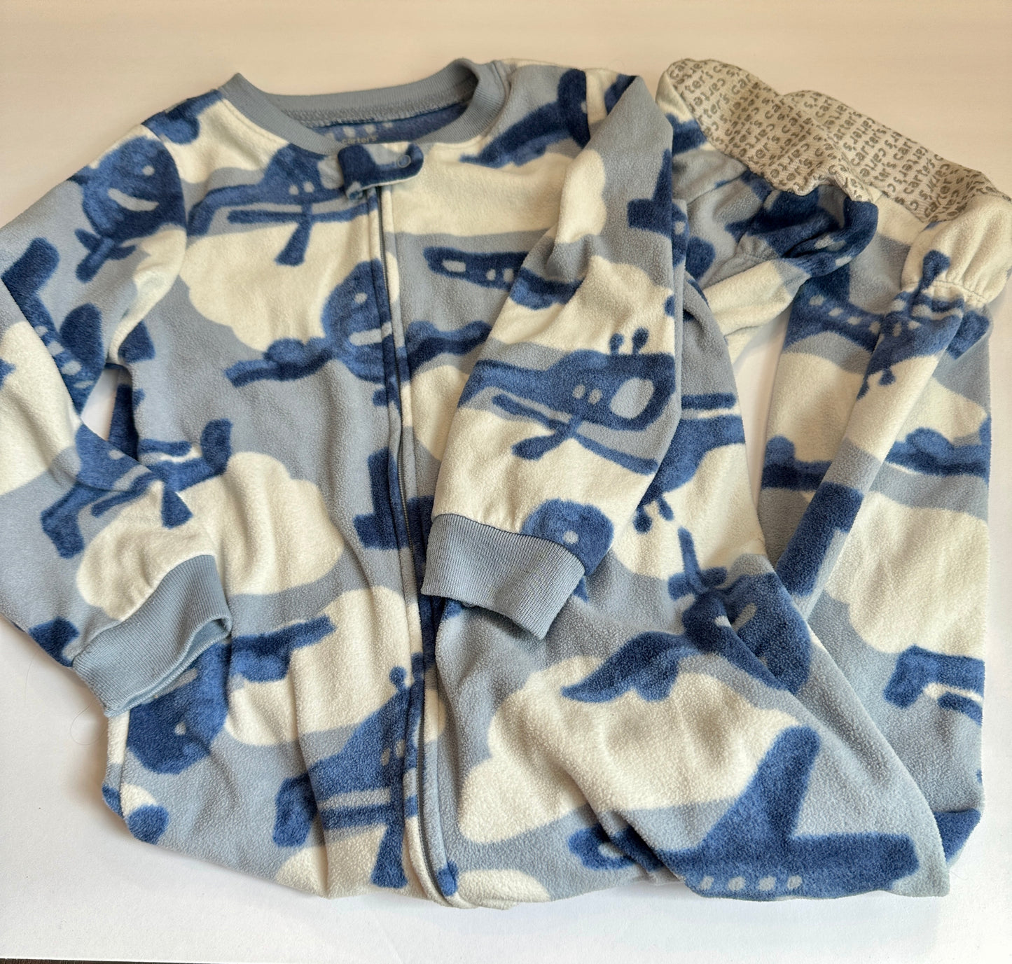 #162 Carters Fleece Footie Pjs 3T