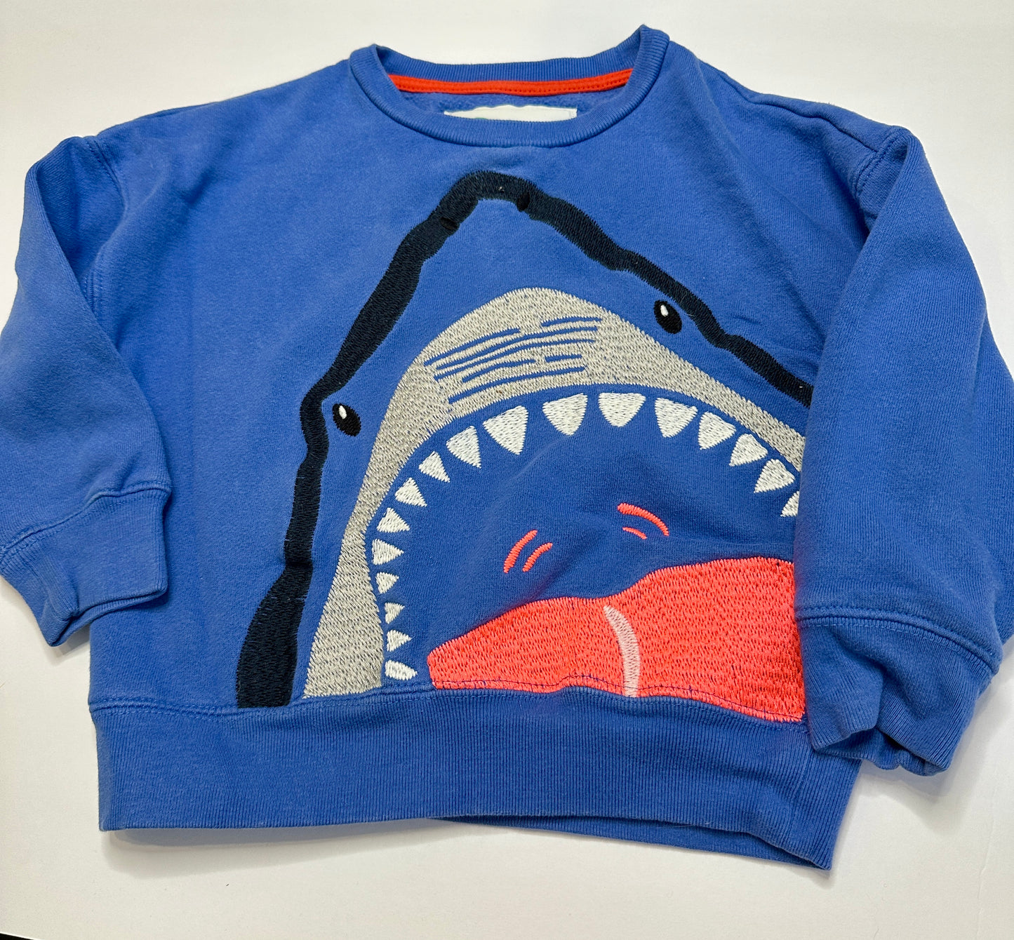 #162 Mini Boden Shark Sweatshirt Boys 3/4