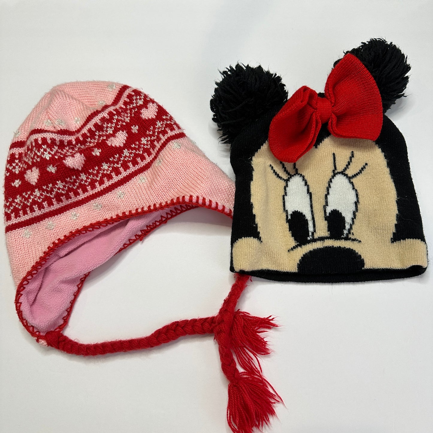 #162 Toddler girl winter hat bundle