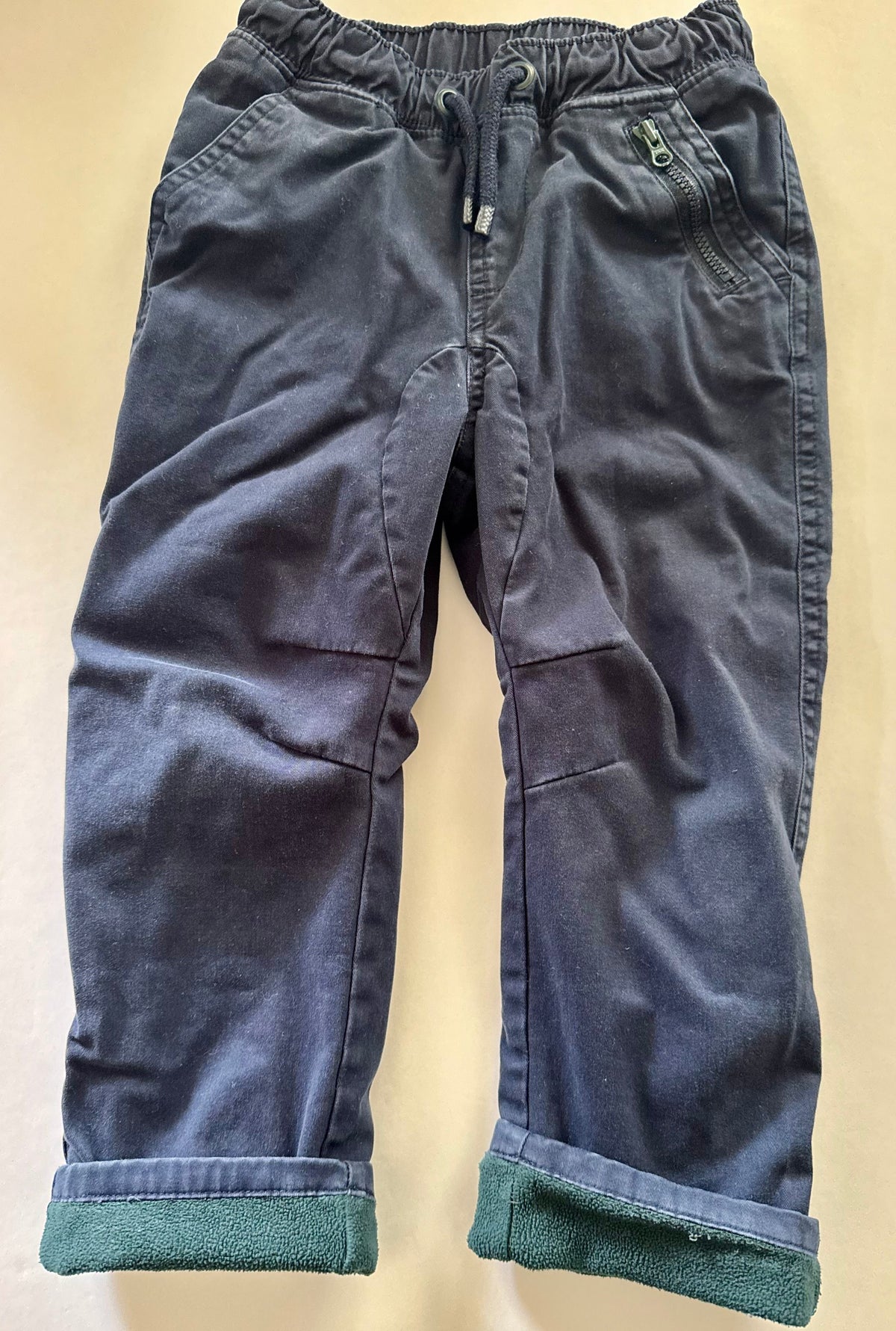 #92 boys 3 t fleece lined cat jack navy pants