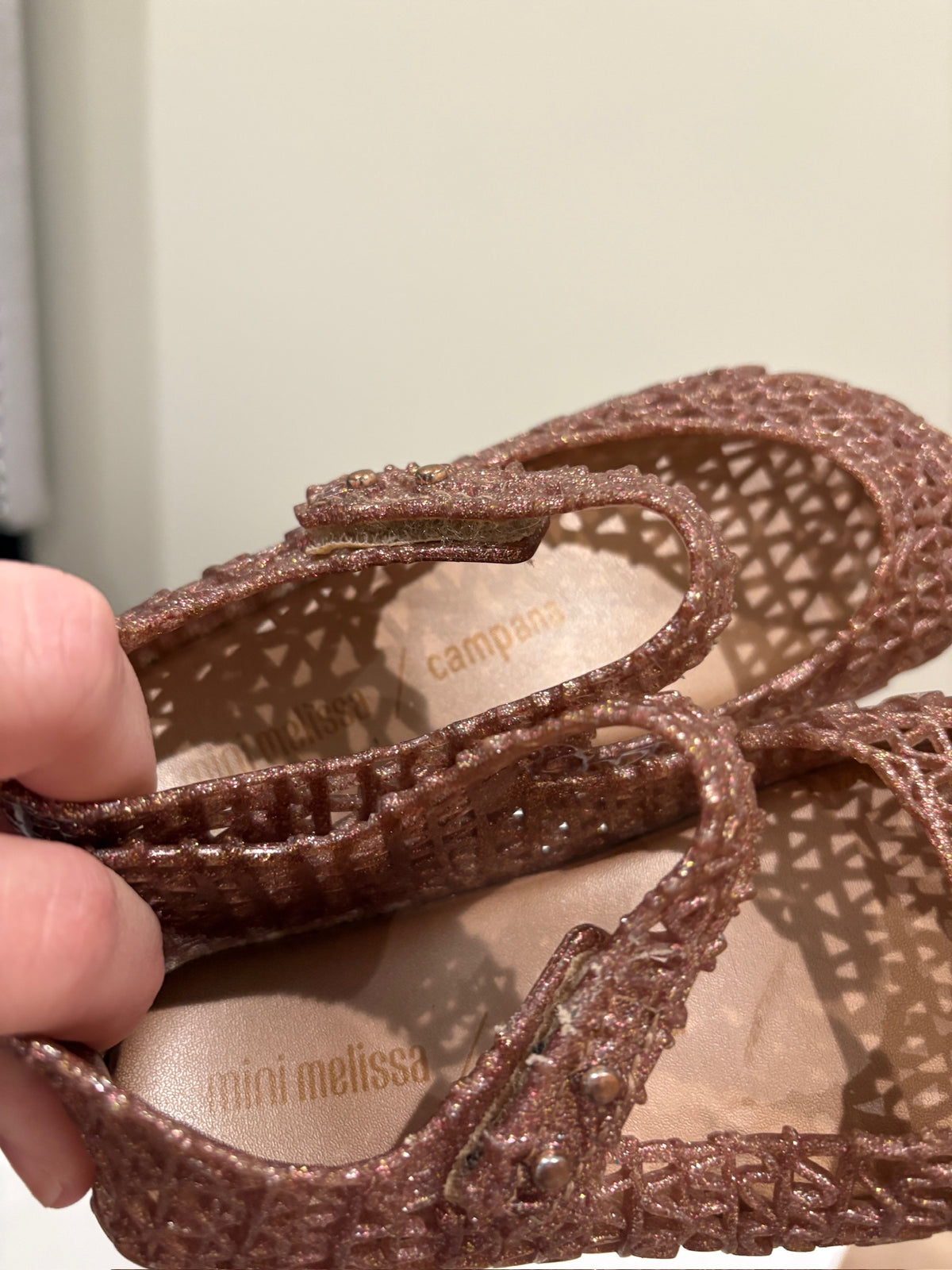 Seller #105 - Size 9c Brown Mini Melissa Campana Shoes GUC