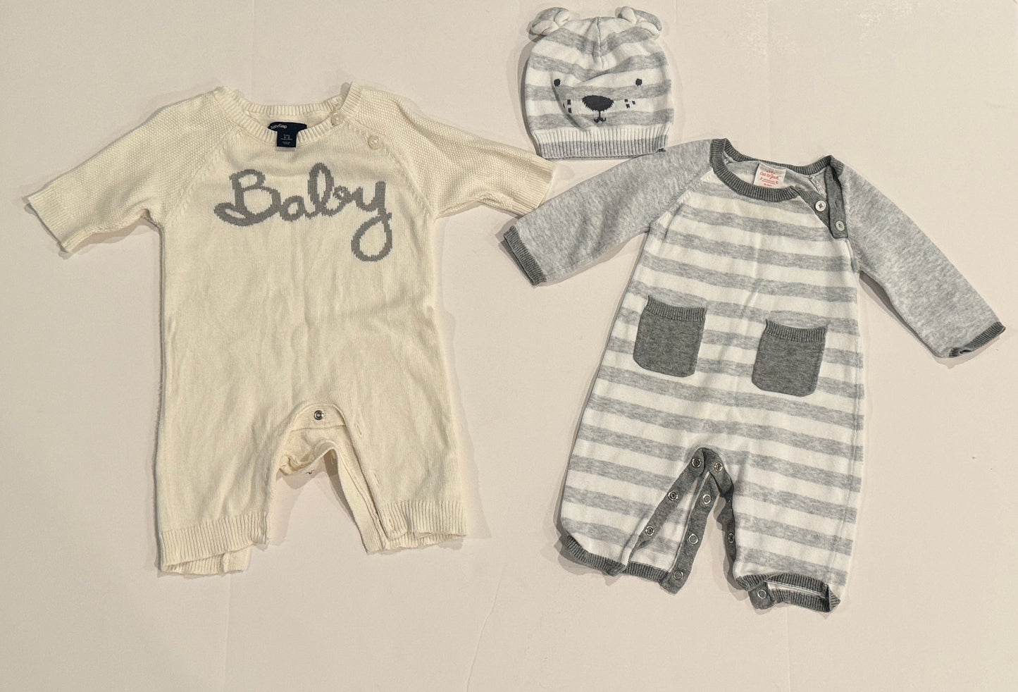 #187 Baby Gap and Cat & Jack 0-3m Gender Neutral Rompers
