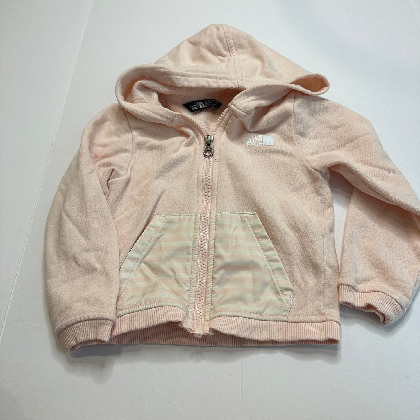 #162 North Face Pink Zip Up Hoodie 2T