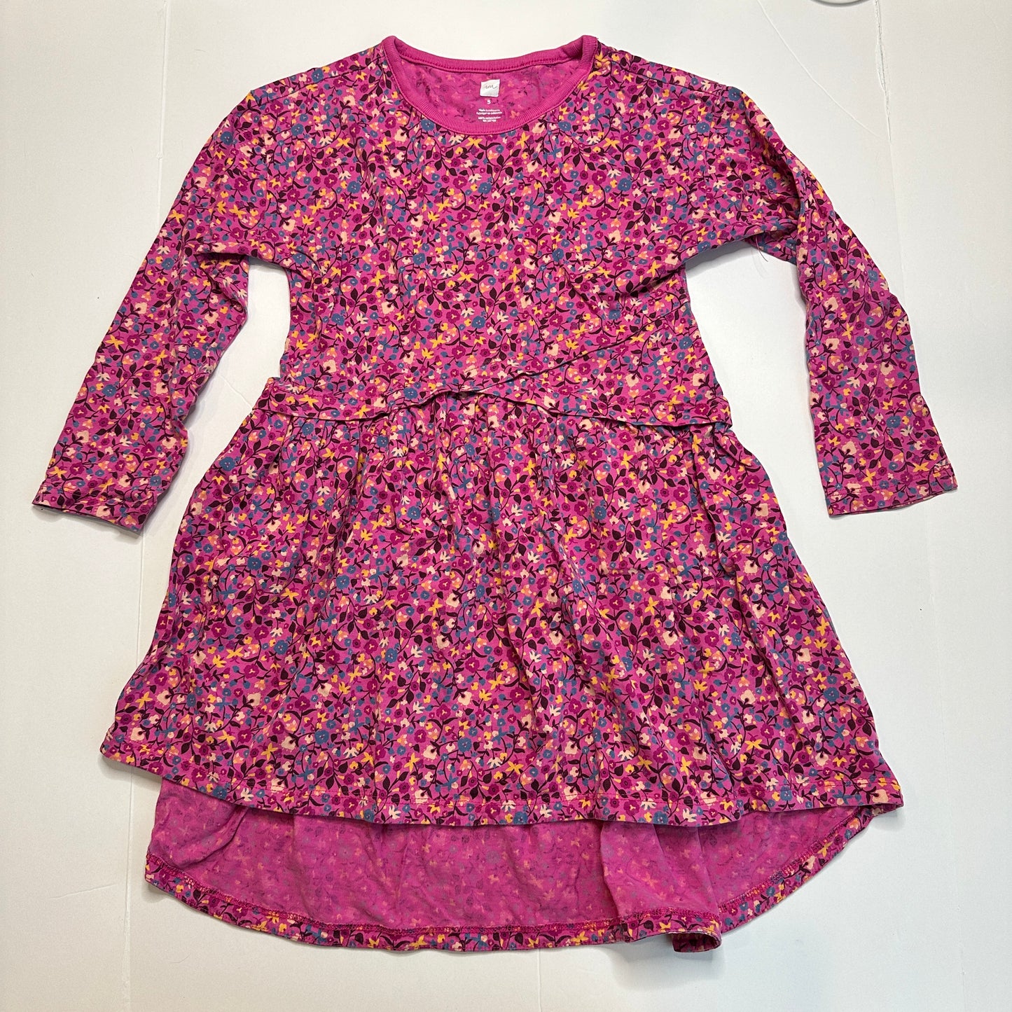 #162 Tea Pink Floral Dress 5