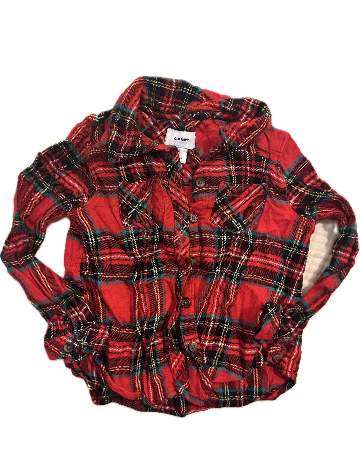 Seller 48- Old Navy Red and Green Plaid Flannel Girls 4T