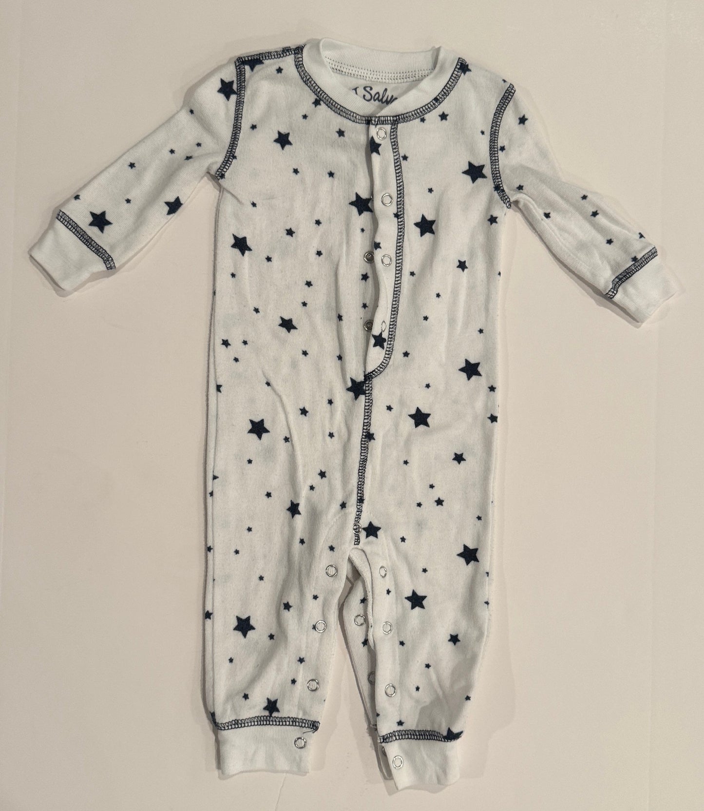 #187 Boys or Gender Neutral 3-6m PJ Salvage Romper