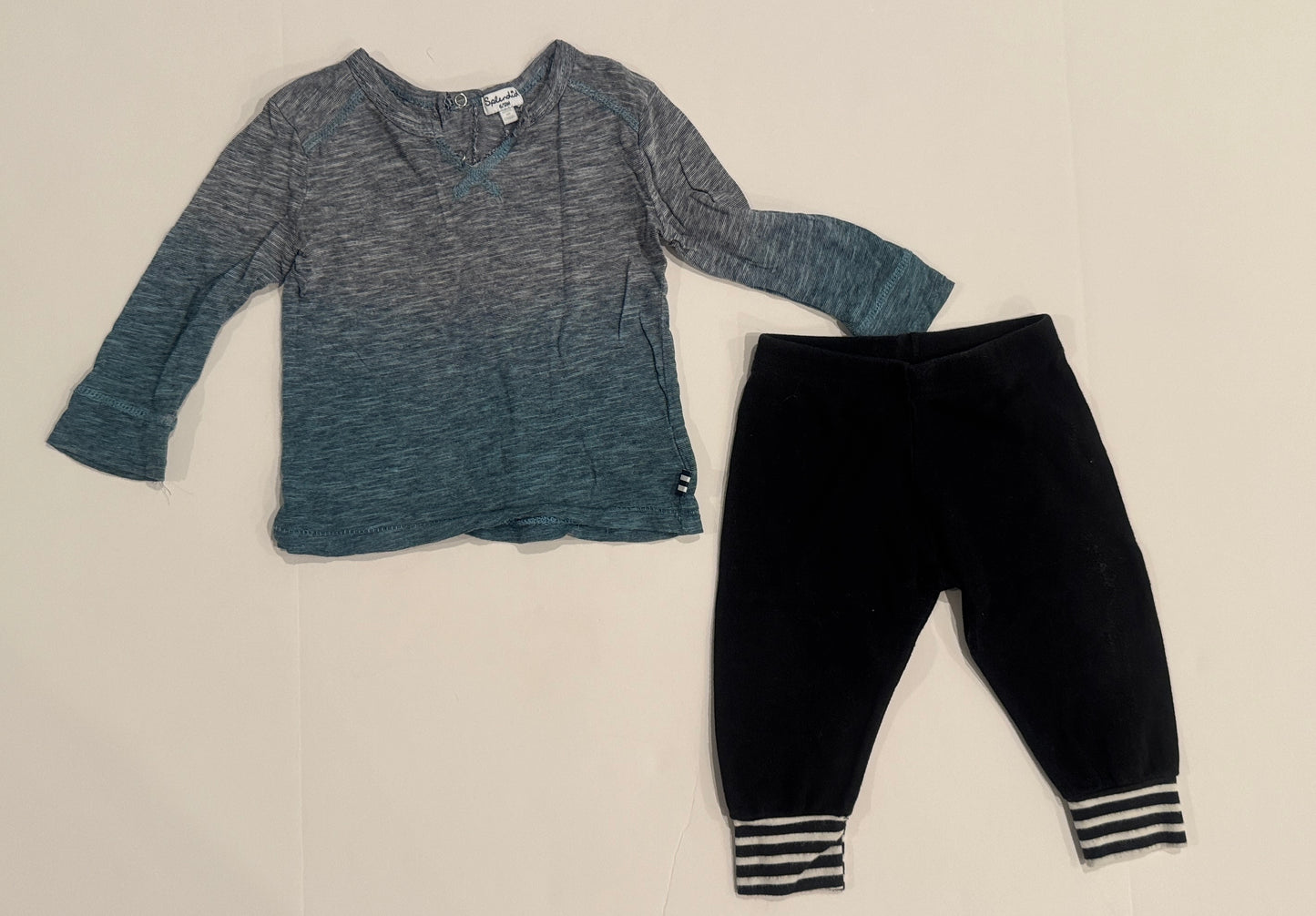 #187 Boys 6-12m Splendid Top with Boutique Pants