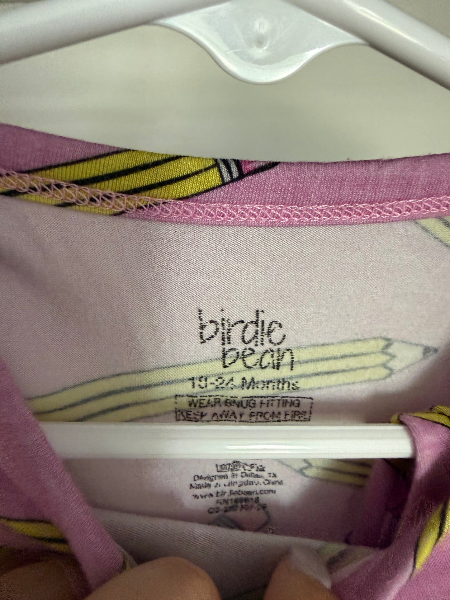 Birdie bean two piece, long sleeve pajamas